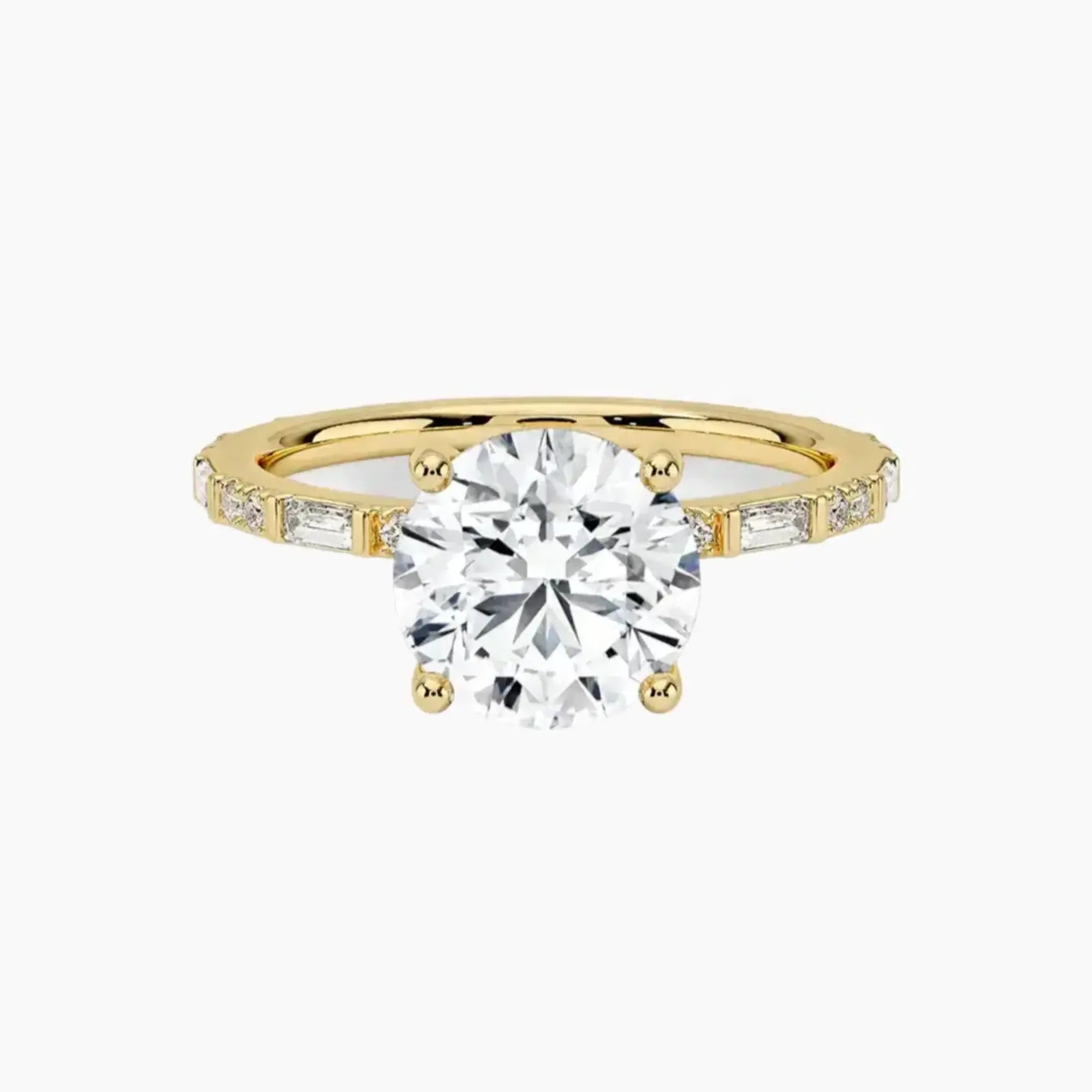 OBSER298 - Evelina Solitaire Round engagement ring setting view 7