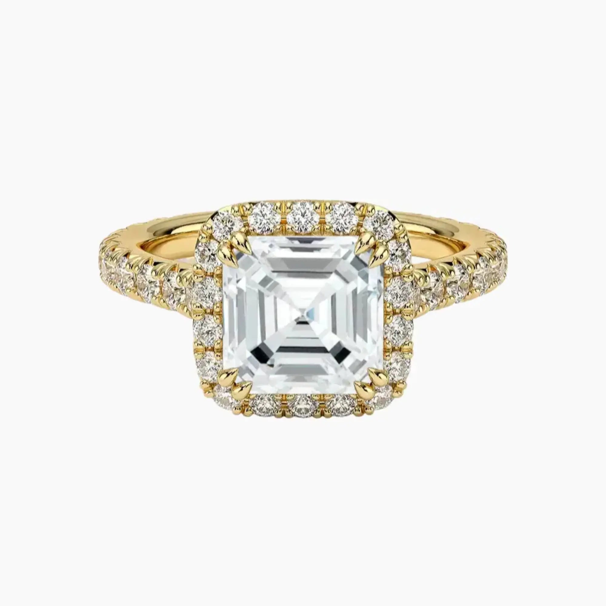 OBSER512 - Ophelia Halo Asscher engagement ring setting view 7