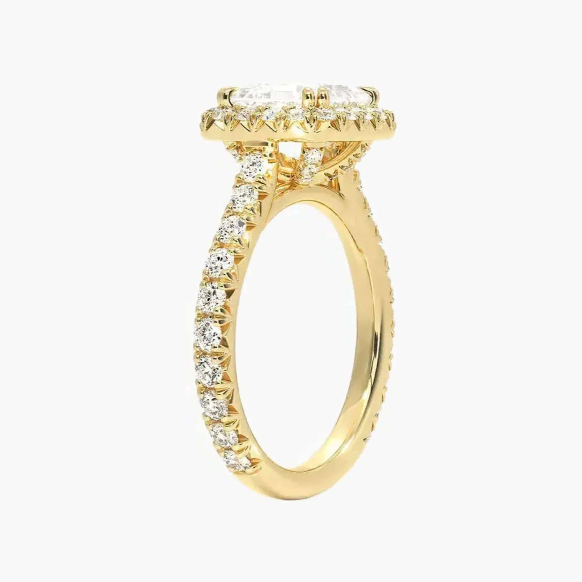 OBSER512 - Ophelia Halo Asscher engagement ring setting view 8