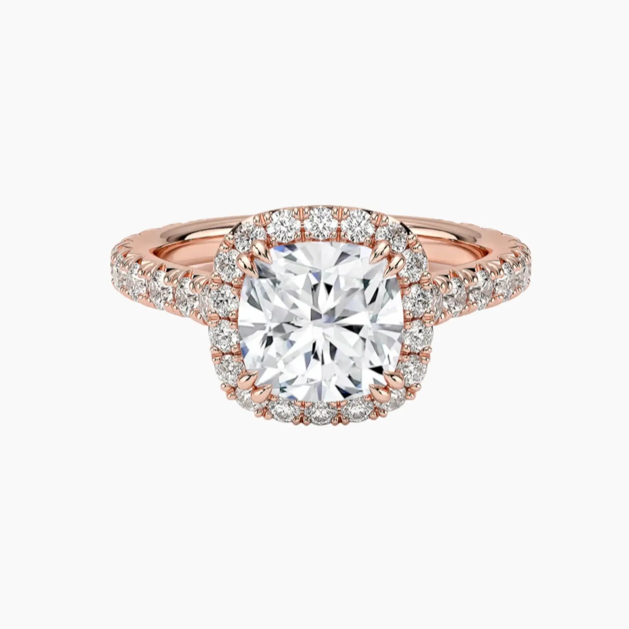 OBSER517 - Ophelia Halo Cushion engagement ring setting view 4