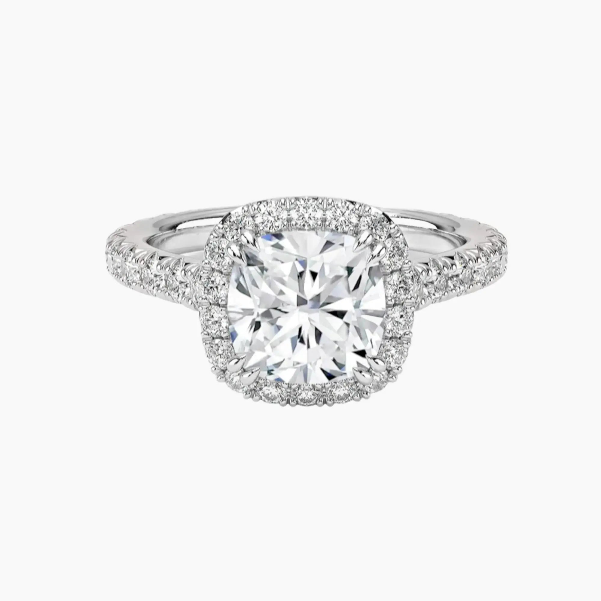 OBSER517 - Ophelia Halo Cushion engagement ring setting view 1