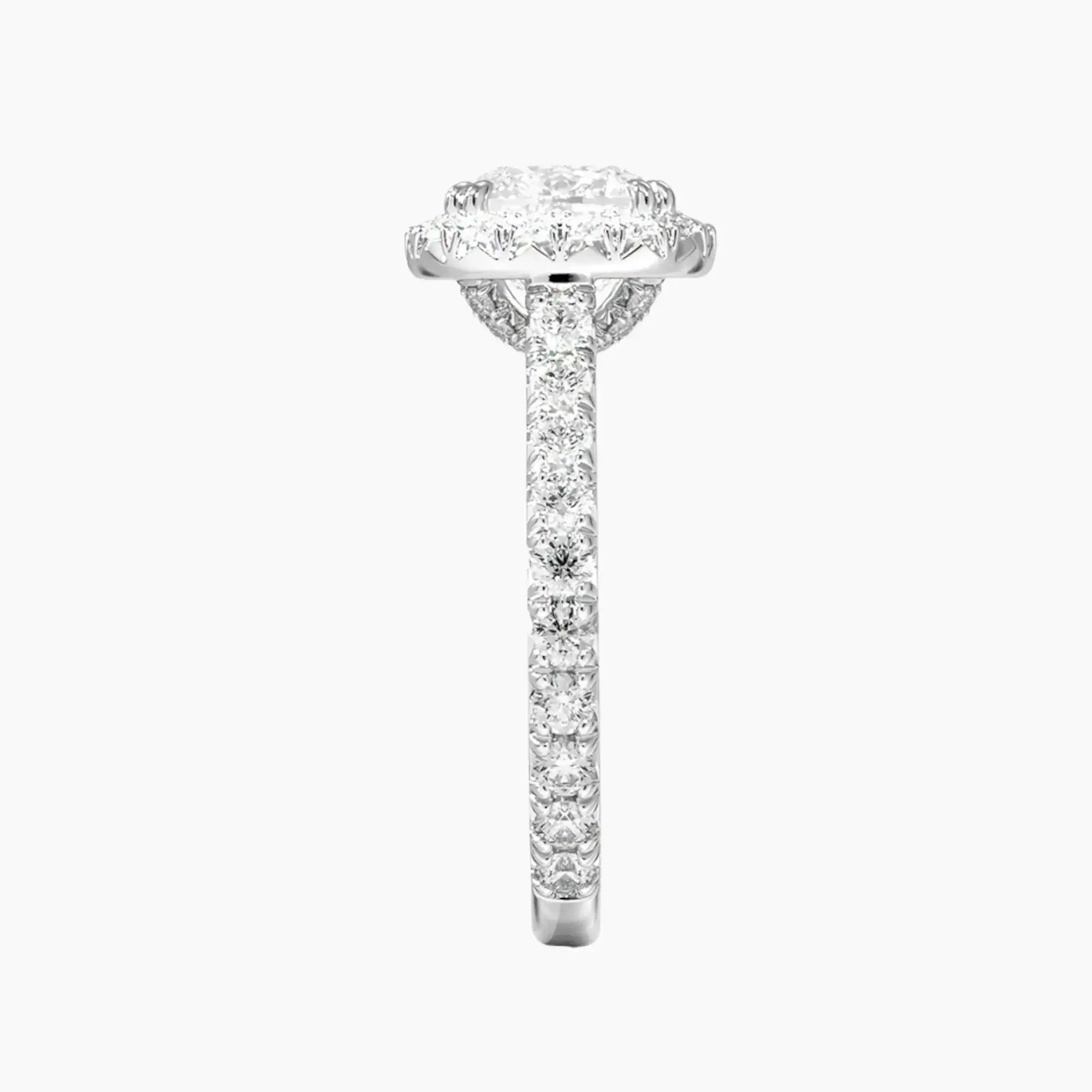 OBSER517 - Ophelia Halo Cushion engagement ring setting view 3