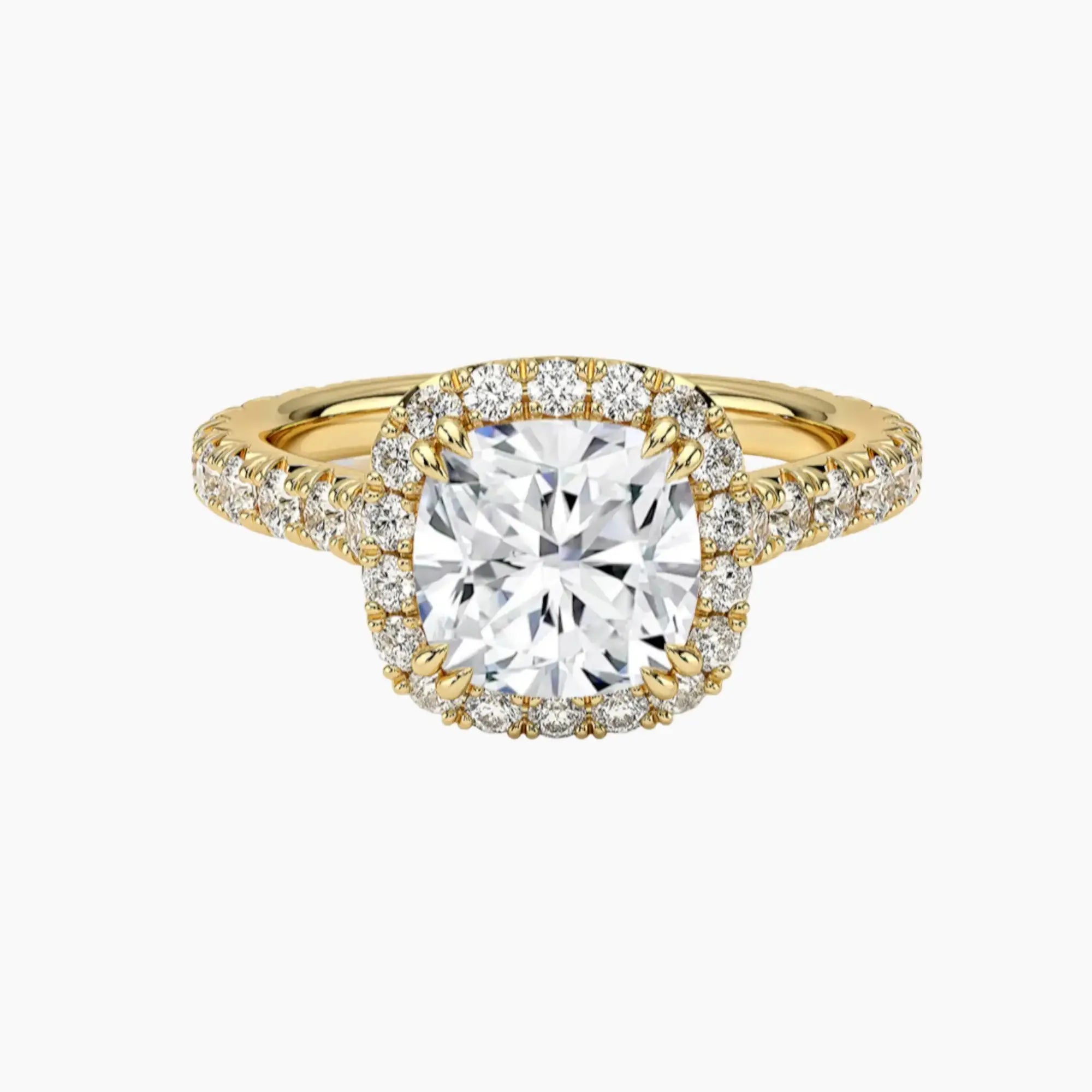 OBSER517 - Ophelia Halo Cushion engagement ring setting view 7
