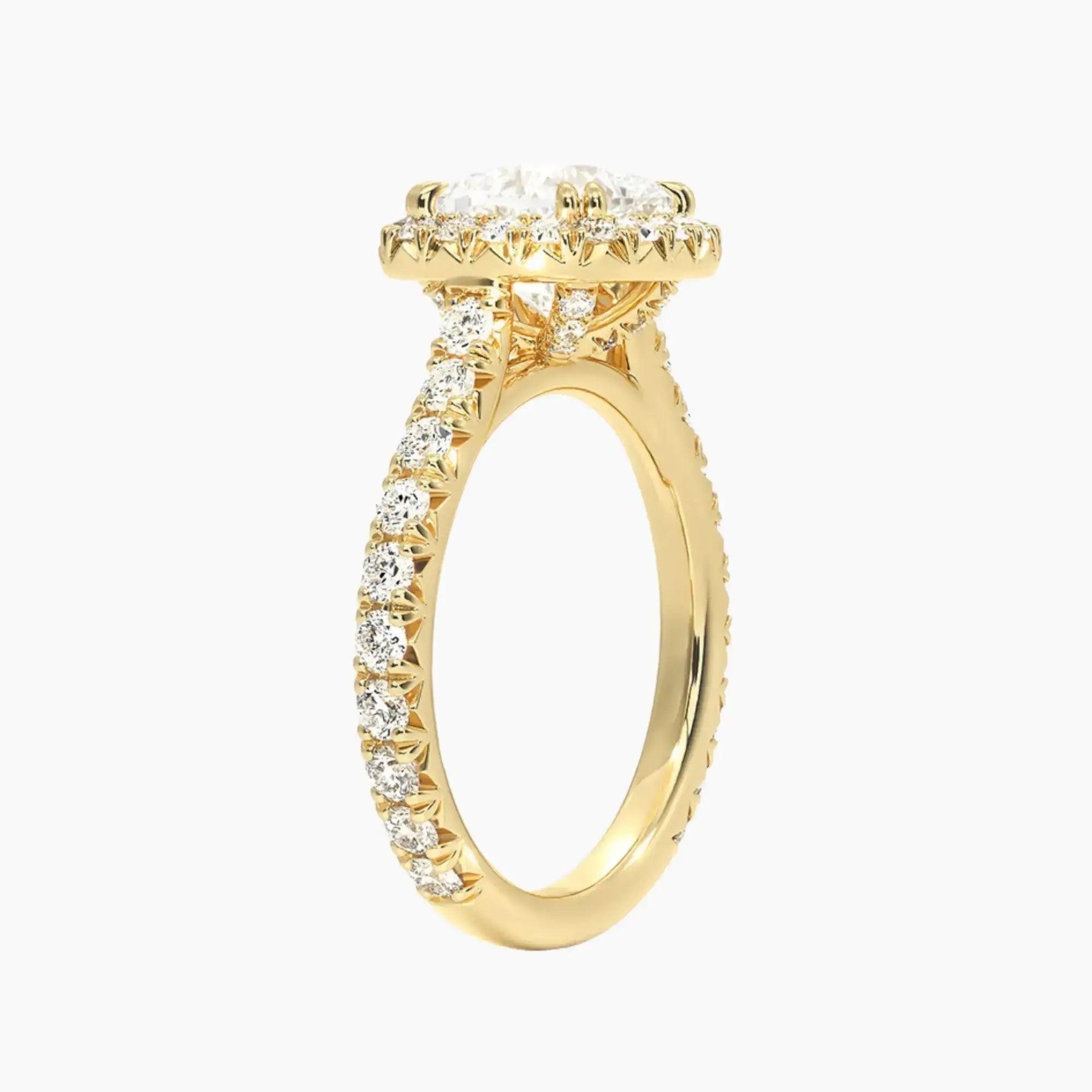 OBSER517 - Ophelia Halo Cushion engagement ring setting view 8