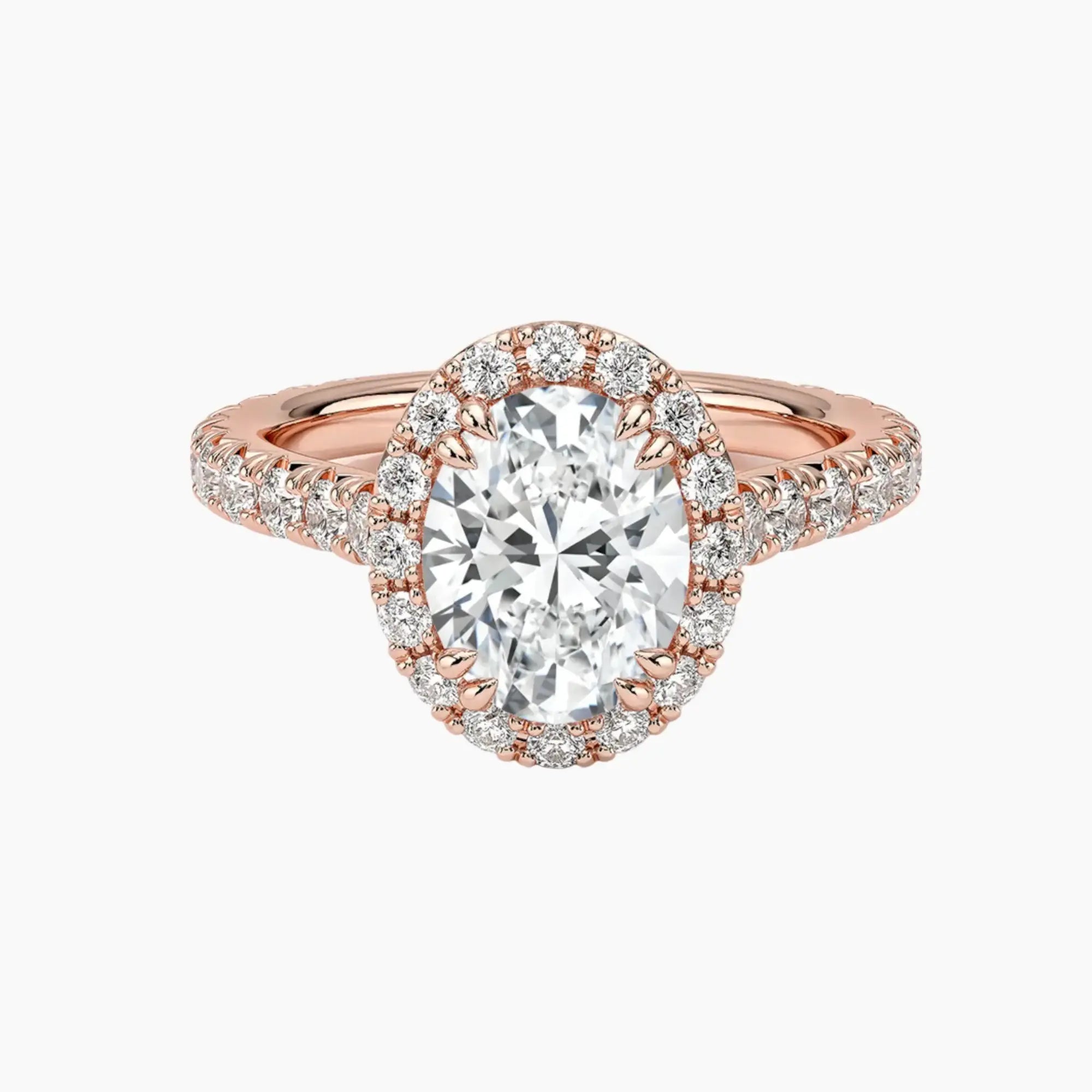 OBSER175 - Ophelia Halo Oval engagement ring setting view 4