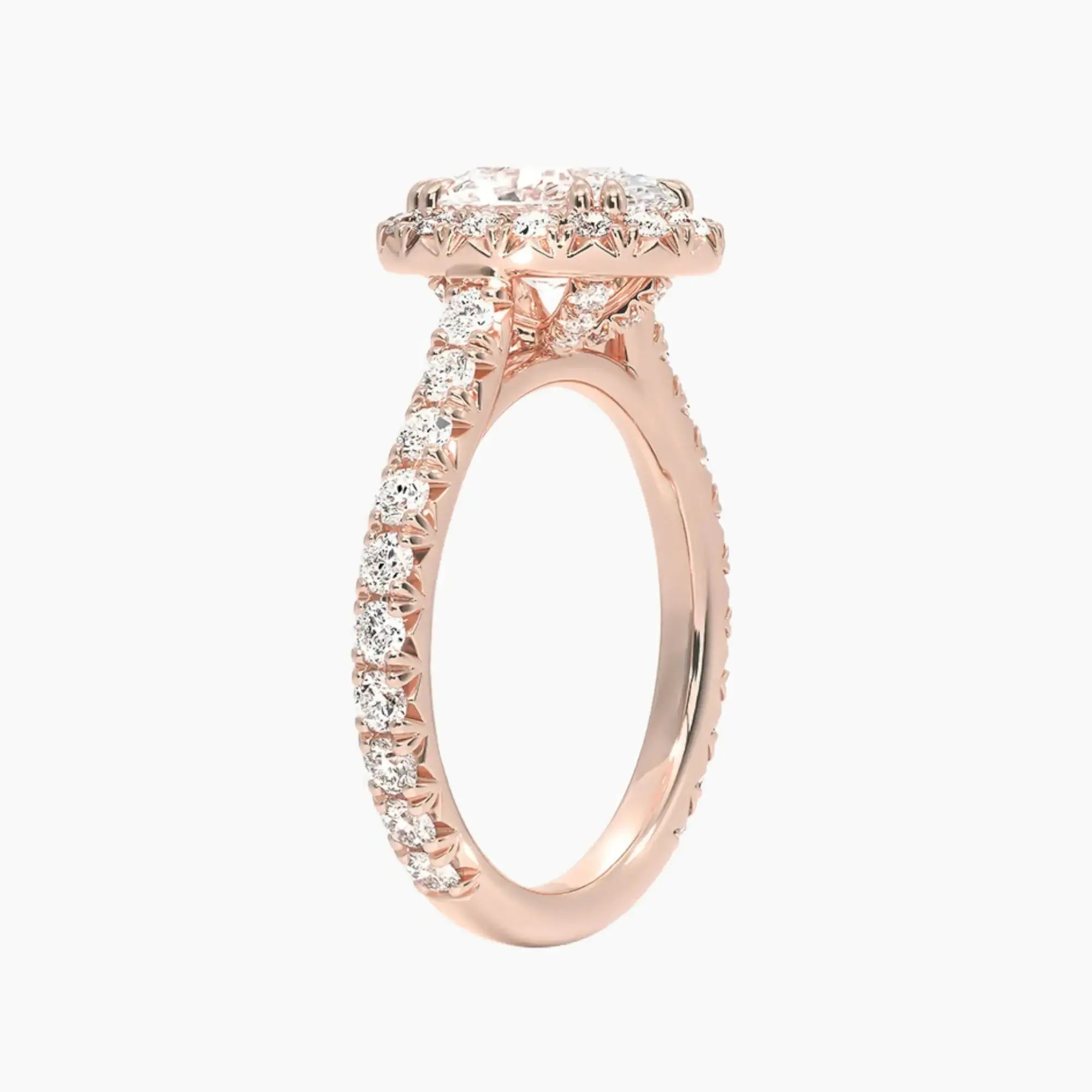 OBSER175 - Ophelia Halo Oval engagement ring setting view 5