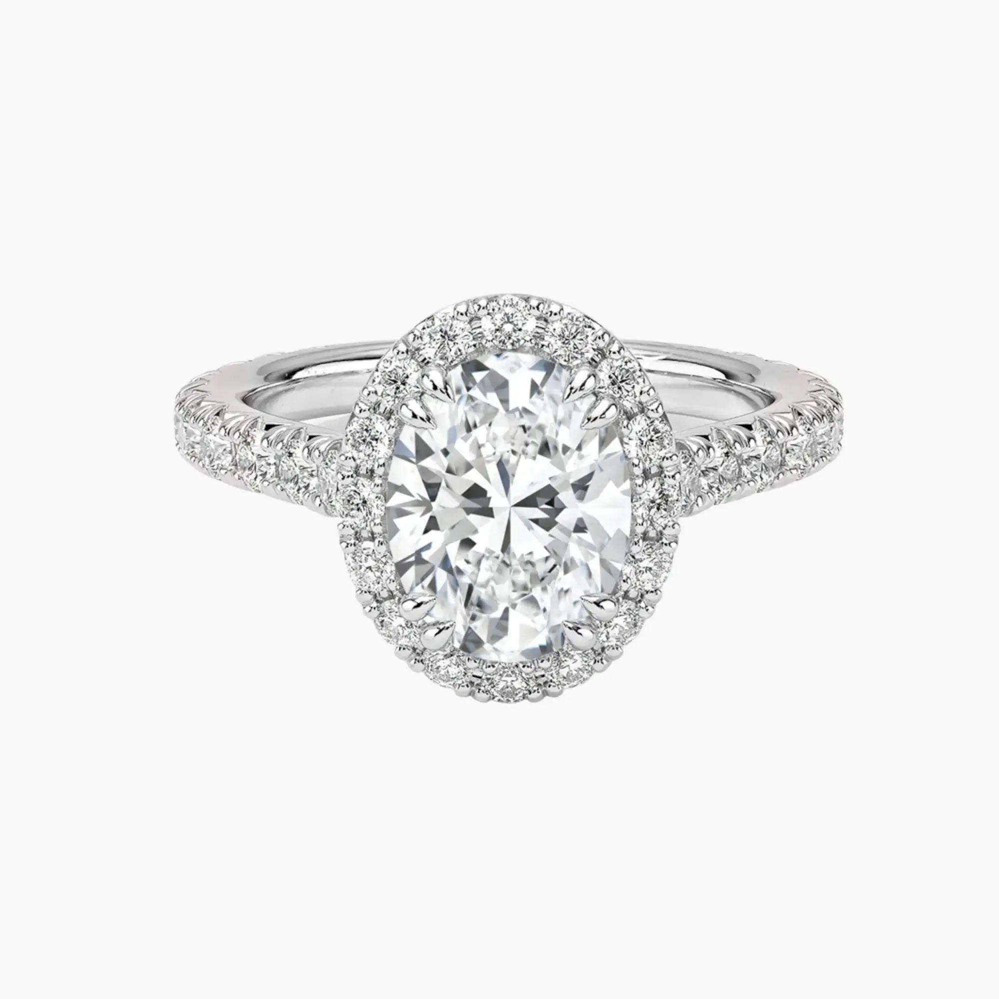 OBSER175 - Ophelia Halo Oval engagement ring setting view 1