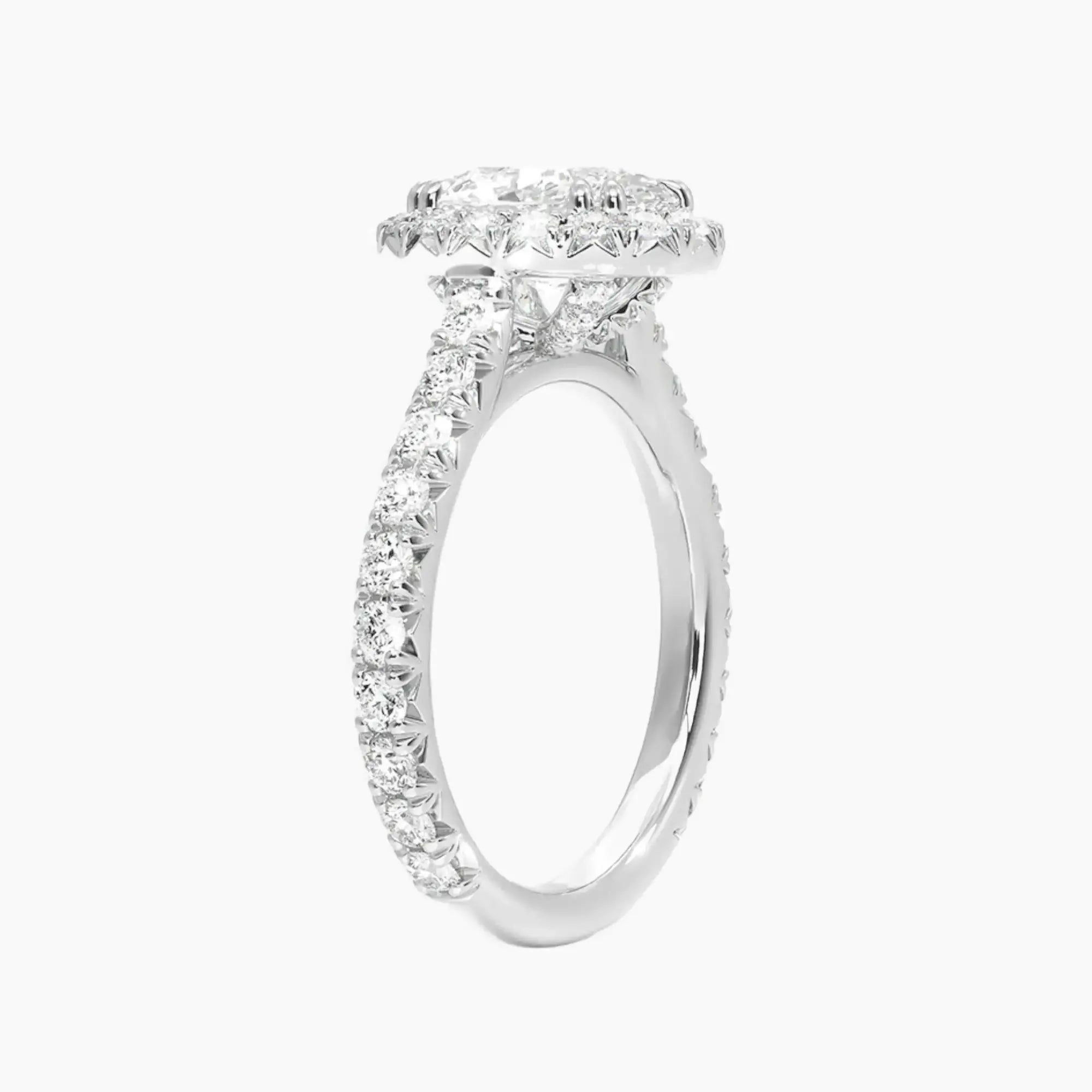 OBSER175 - Ophelia Halo Oval engagement ring setting view 2