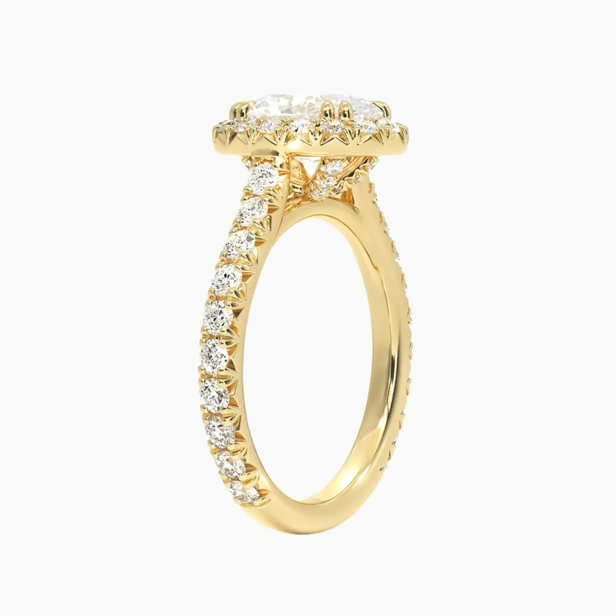 OBSER175 - Ophelia Halo Oval engagement ring setting view 8