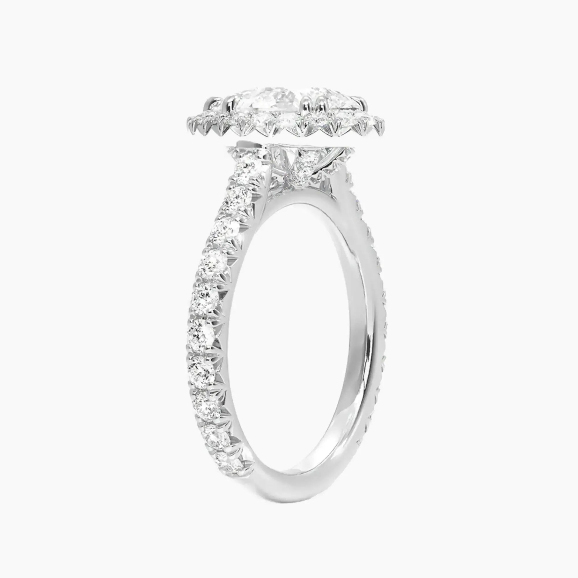 OBSER516 - Ophelia Halo Pear engagement ring setting view 2