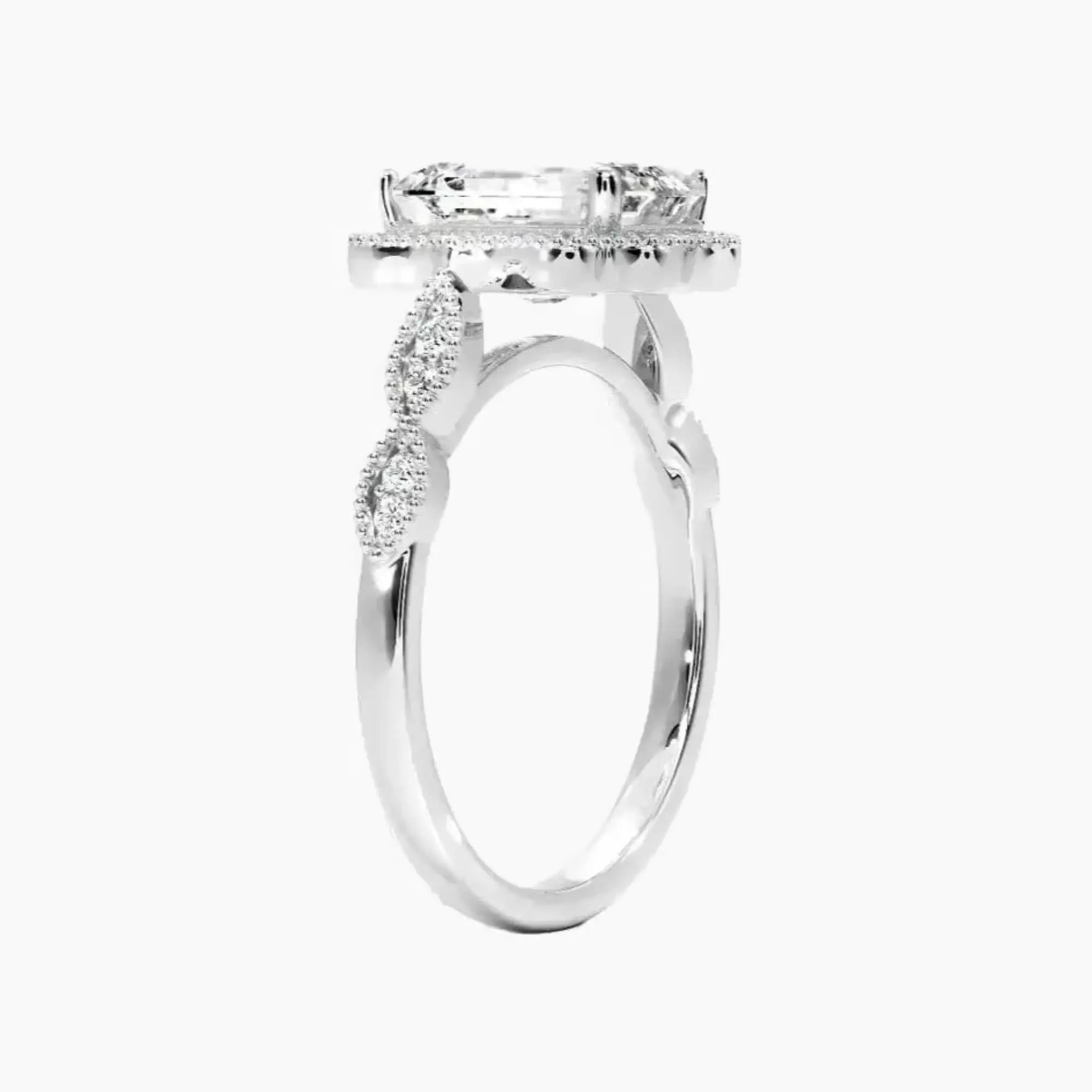 OBSER475 - Talitha Halo Asscher engagement ring setting view 2
