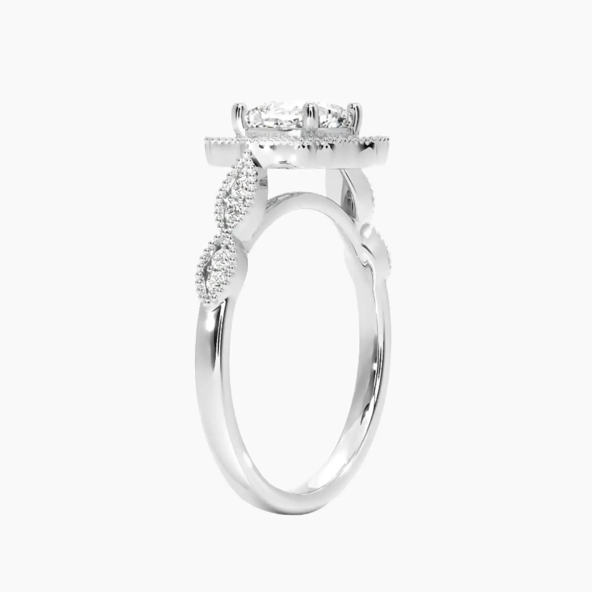 OBSER478 - Talitha Halo Cushion engagement ring setting view 2
