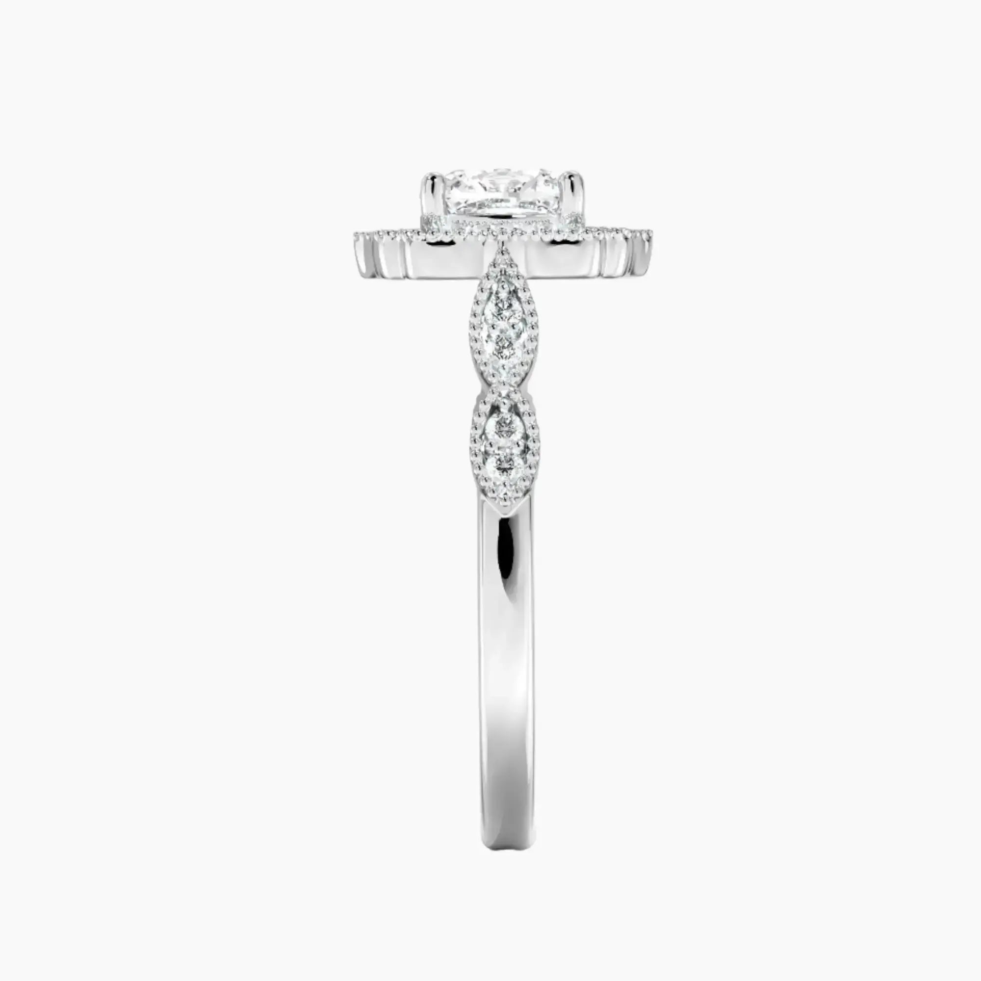 OBSER478 - Talitha Halo Cushion engagement ring setting view 3