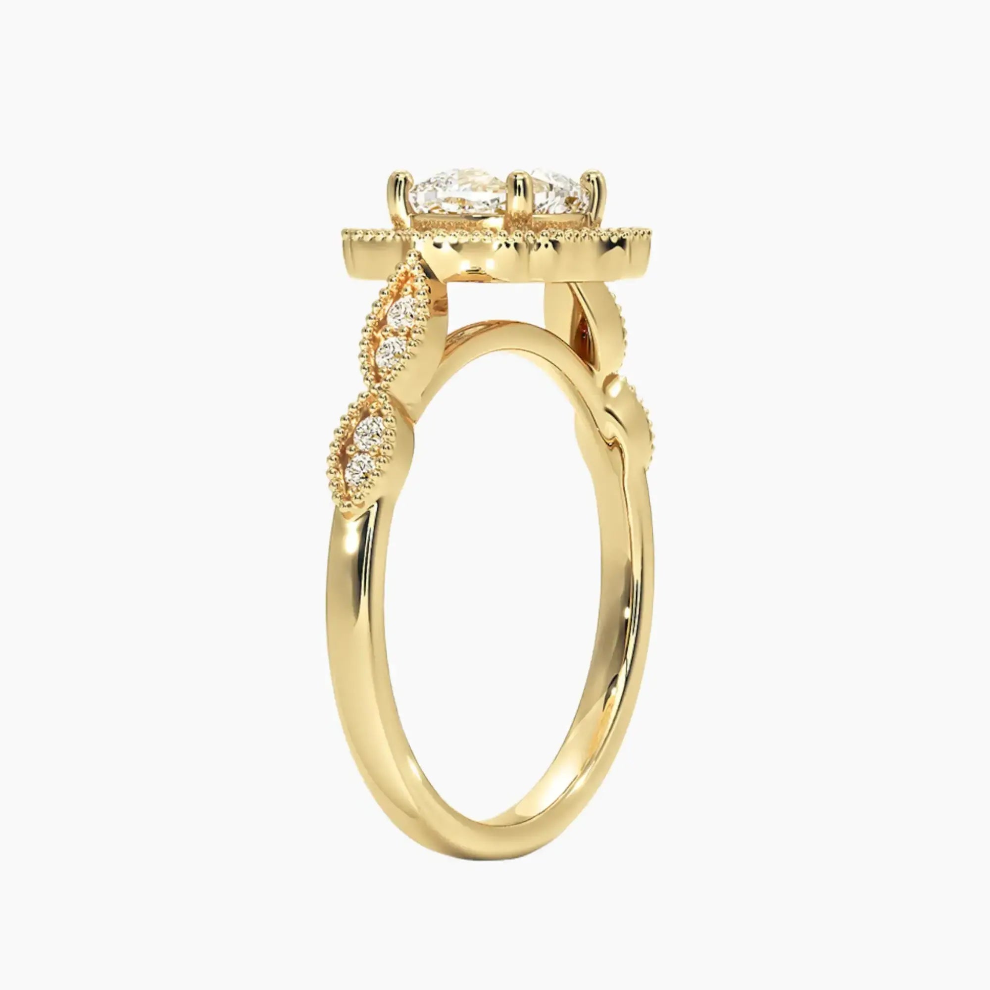 OBSER478 - Talitha Halo Cushion engagement ring setting view 8