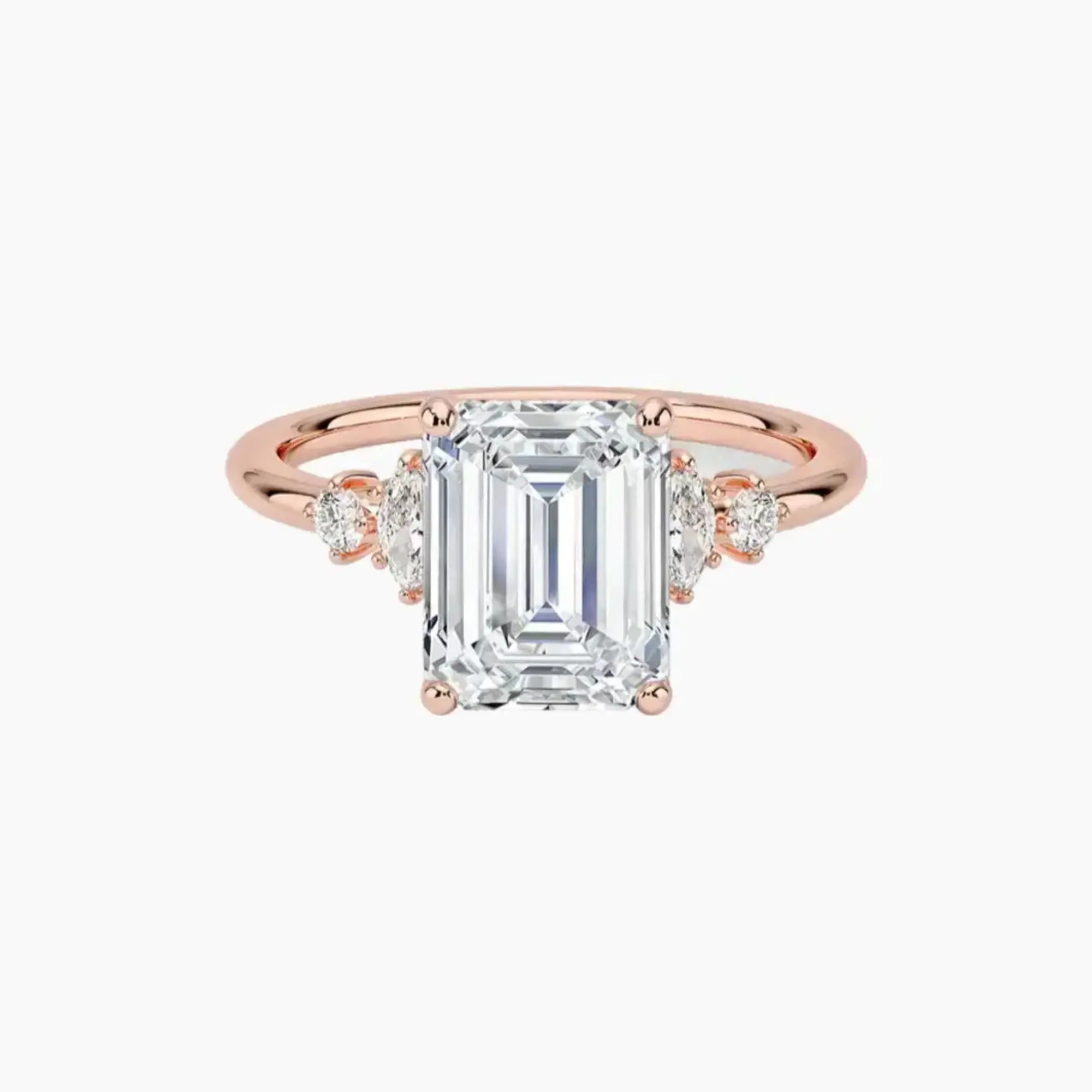 OBSER265 - Jordana Emerald engagement ring setting view 4