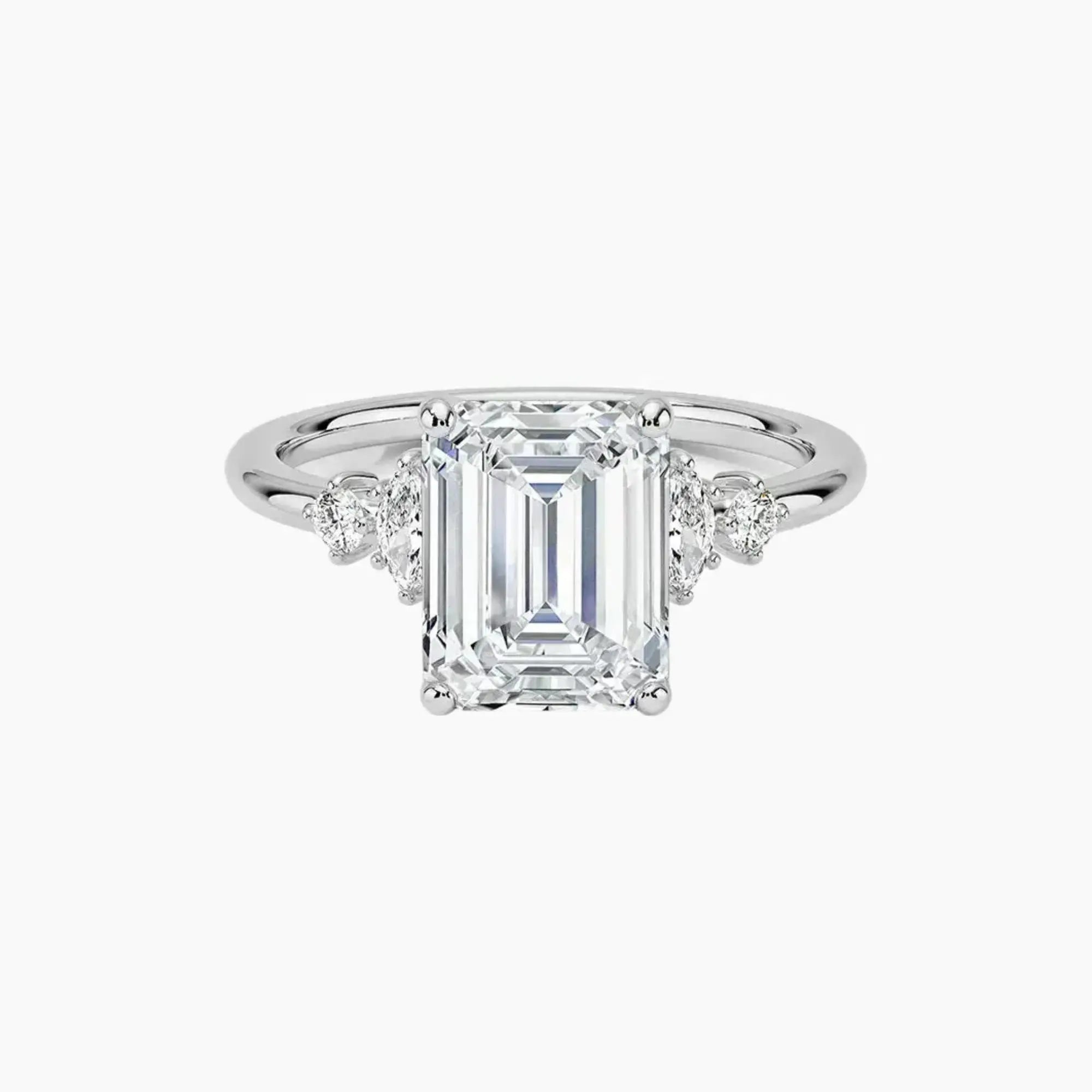 OBSER265 - Jordana Emerald engagement ring setting view 1