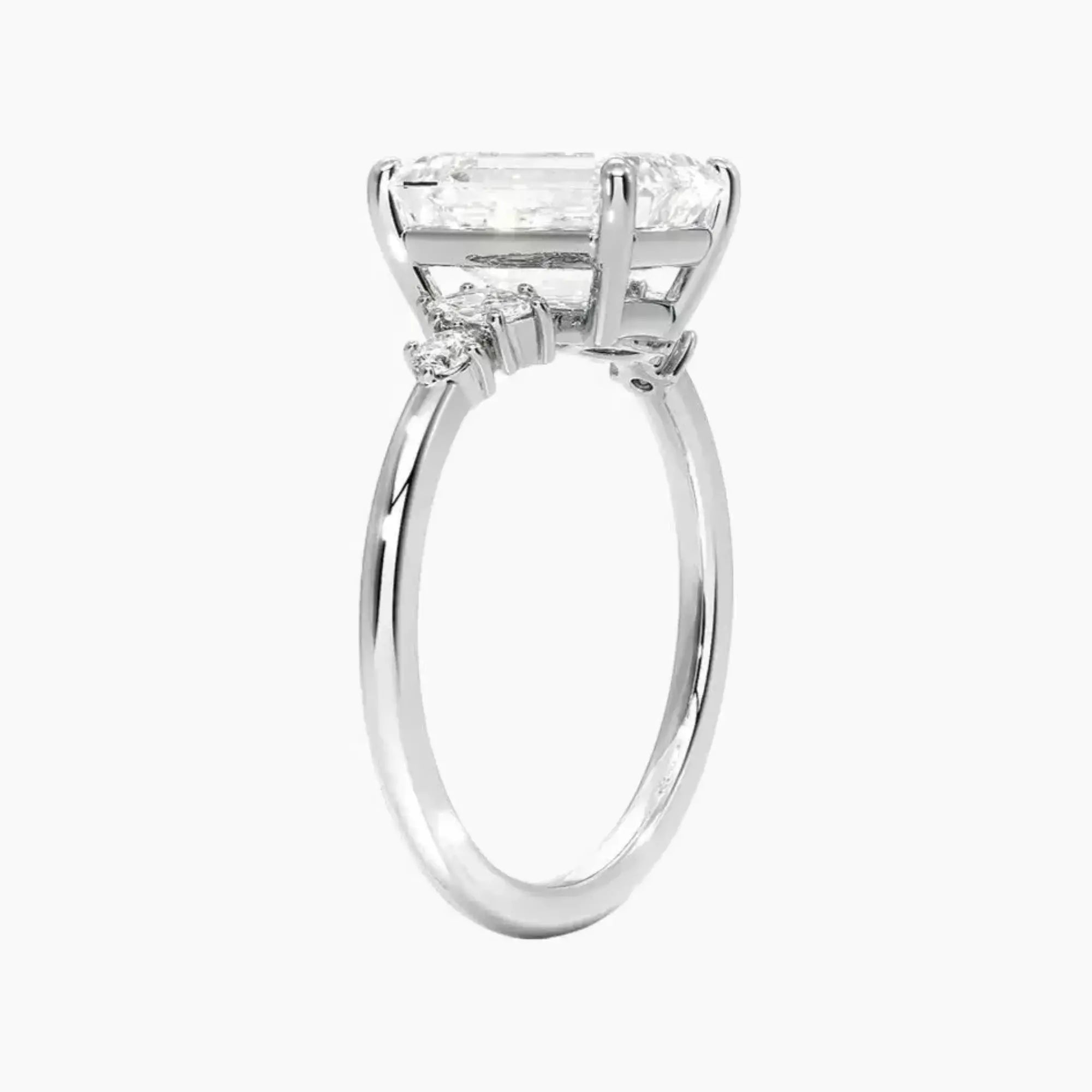 OBSER265 - Jordana Emerald engagement ring setting view 2