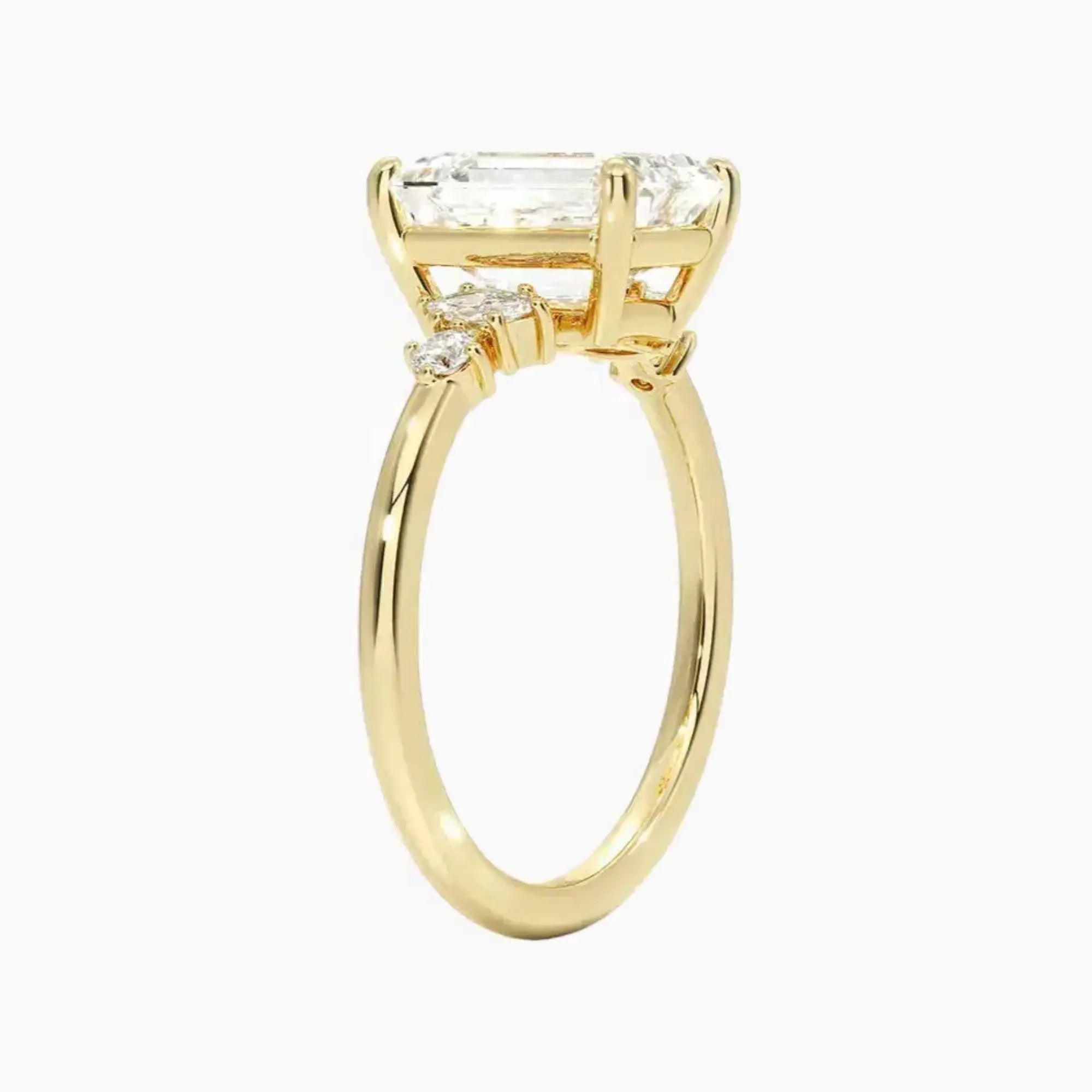 OBSER265 - Jordana Emerald engagement ring setting view 8