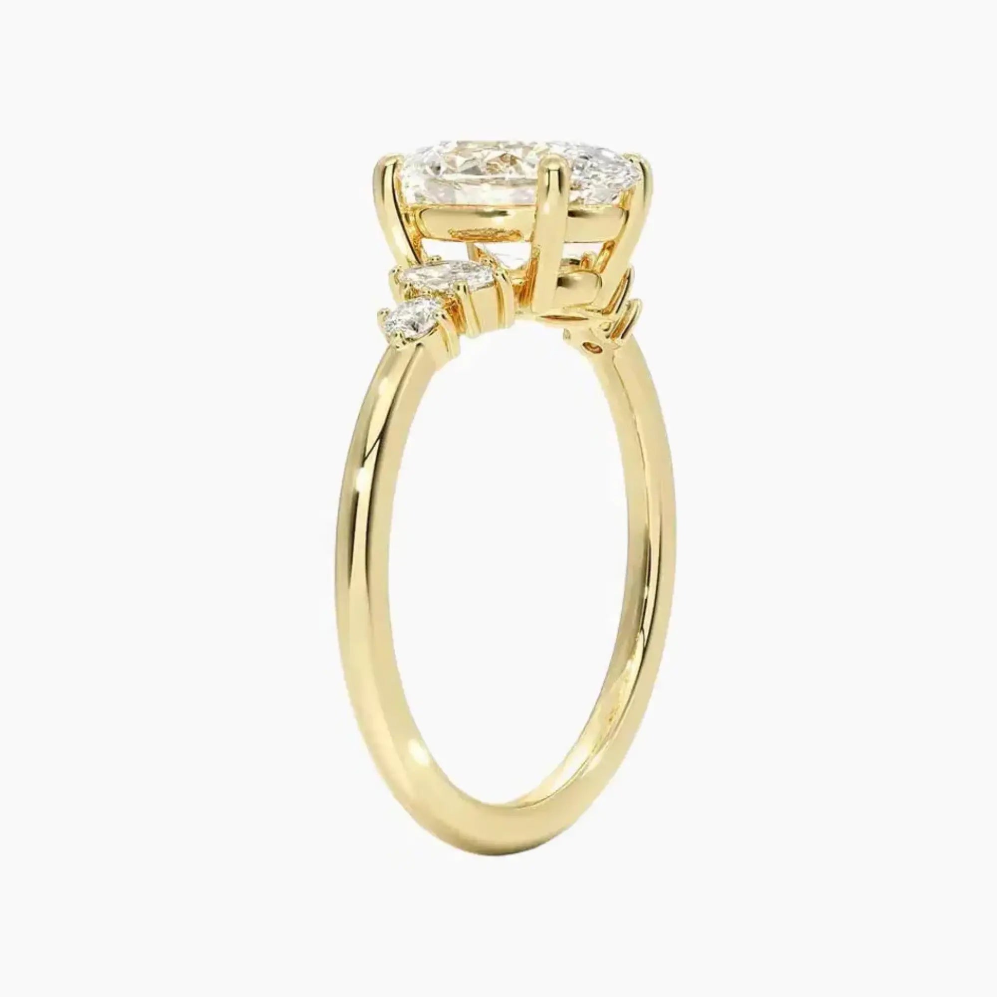 OBSER143 - Jordana Oval engagement ring setting view 8