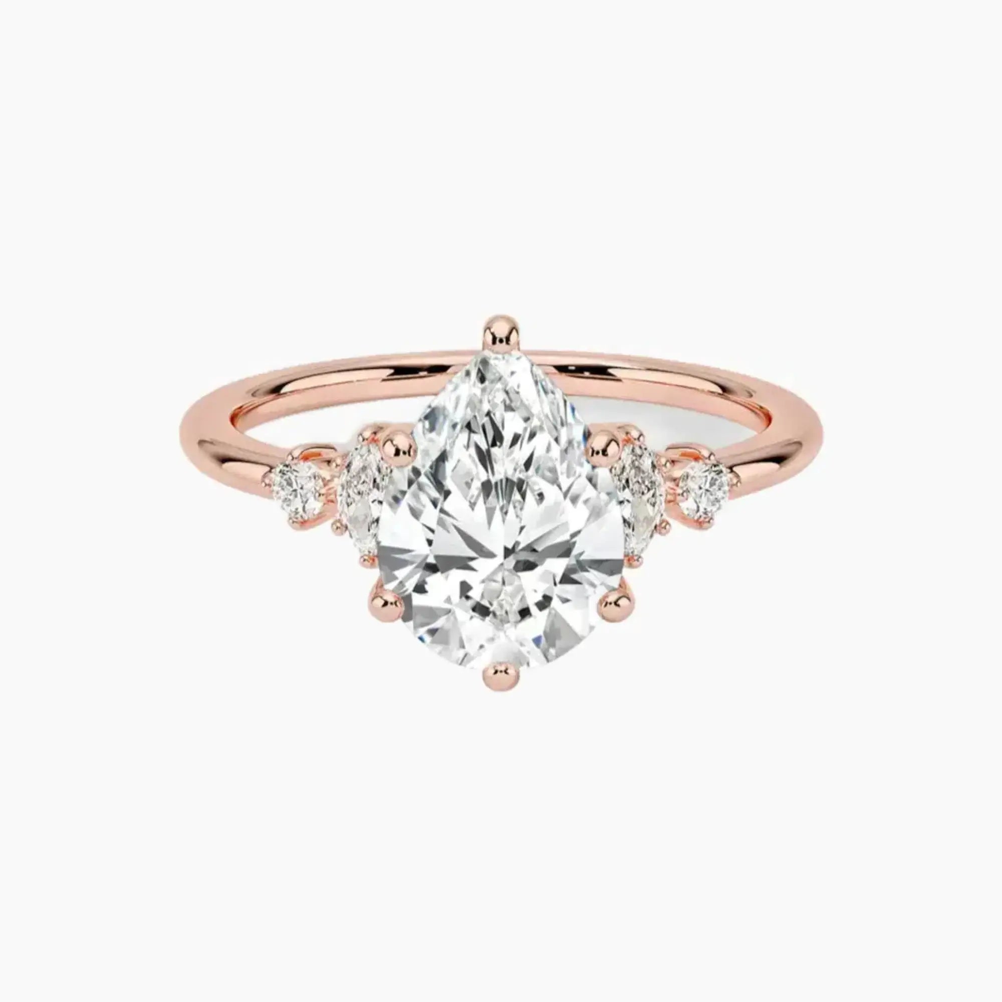 OBSER266 - Jordana Pear engagement ring setting view 4