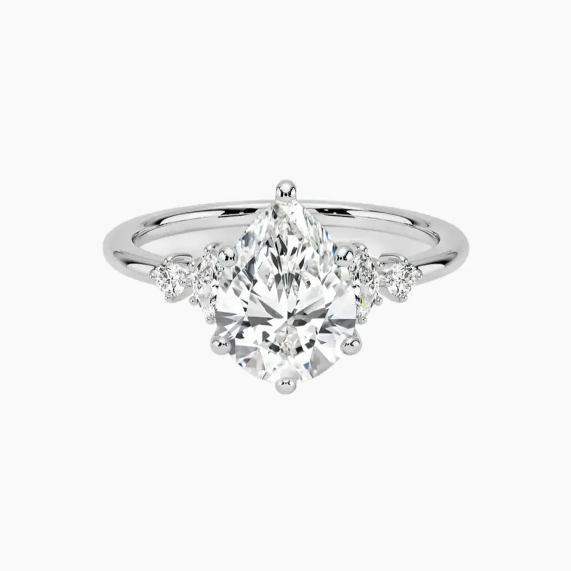 OBSER266 - Jordana Pear engagement ring setting view 1