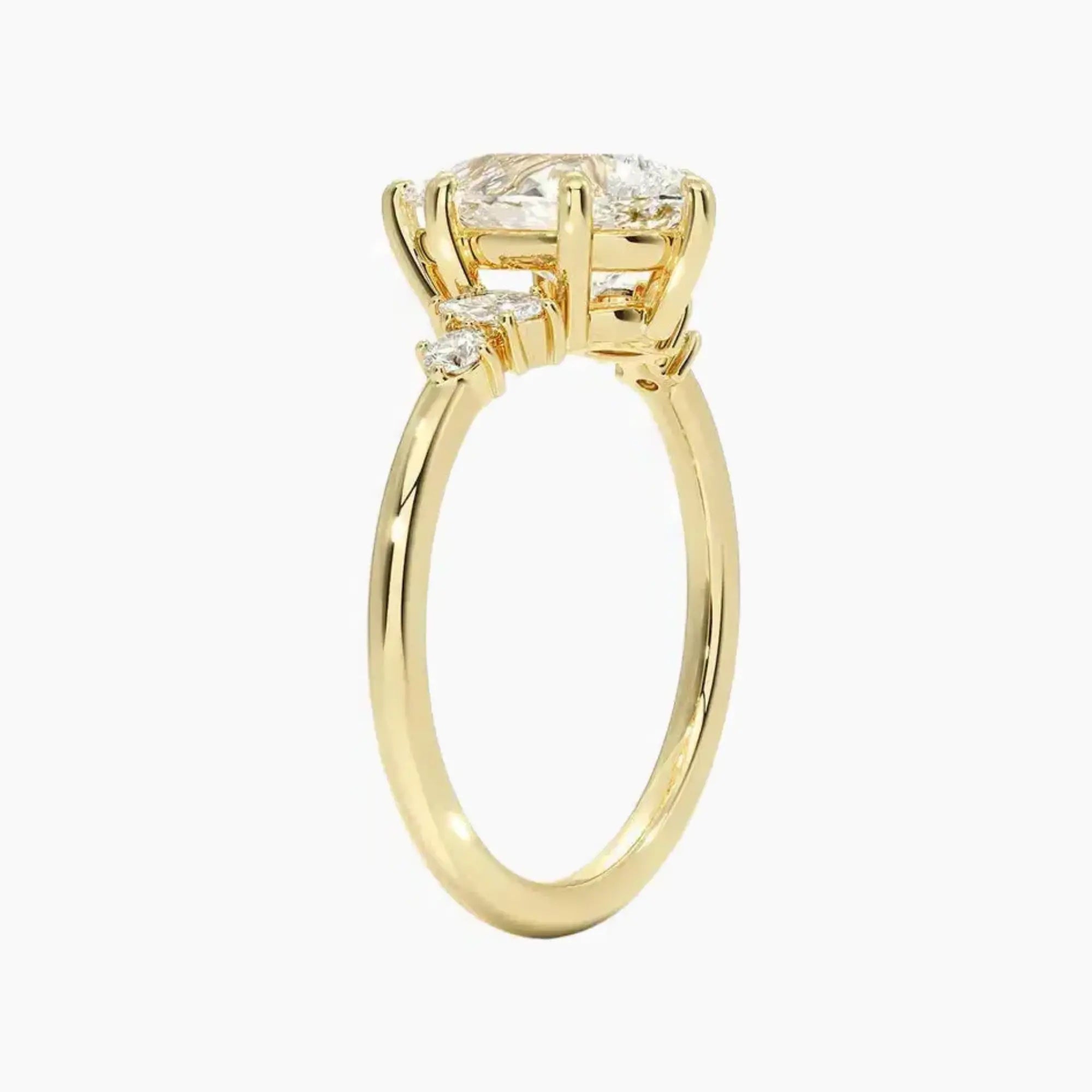 OBSER266 - Jordana Pear engagement ring setting view 8