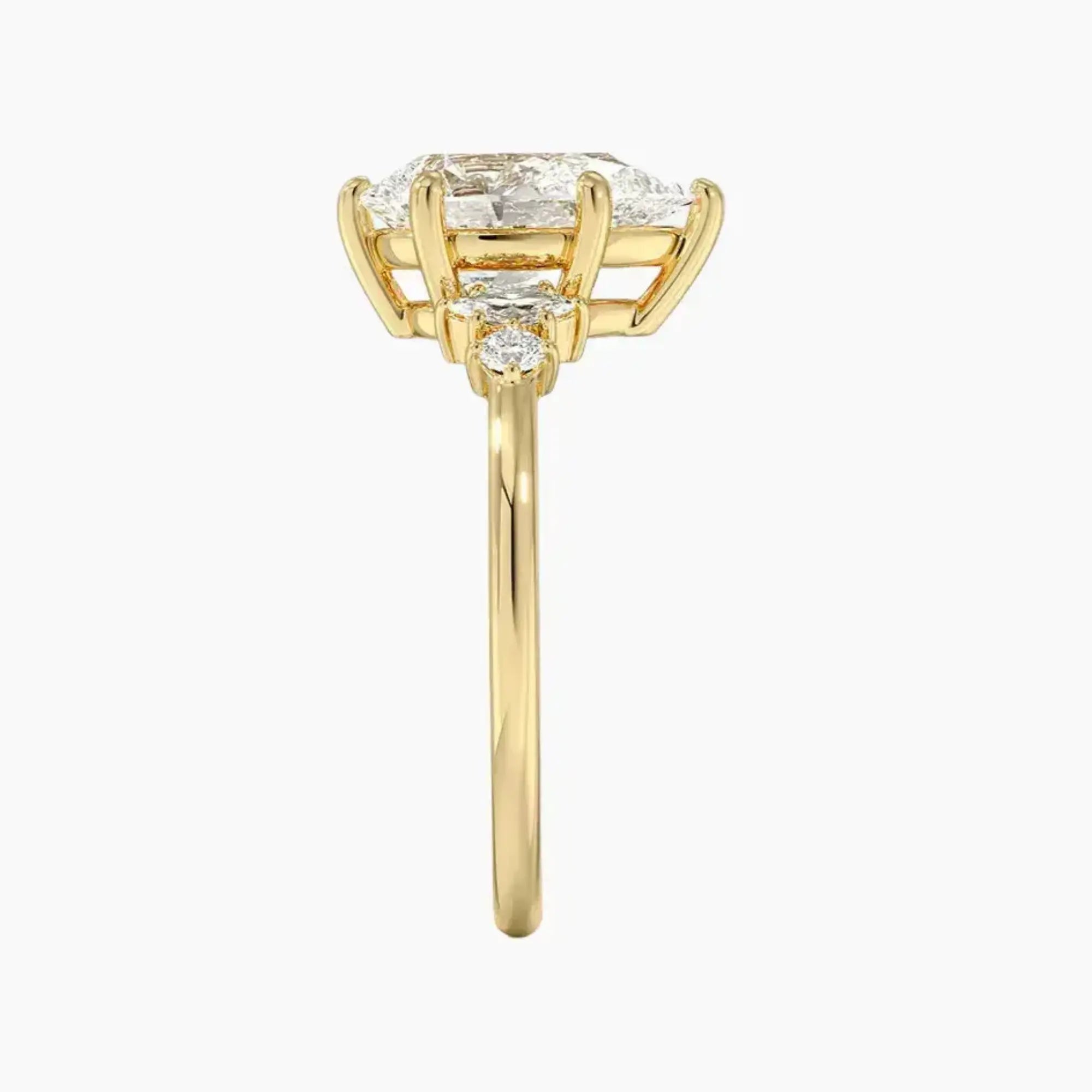 OBSER266 - Jordana Pear engagement ring setting view 9