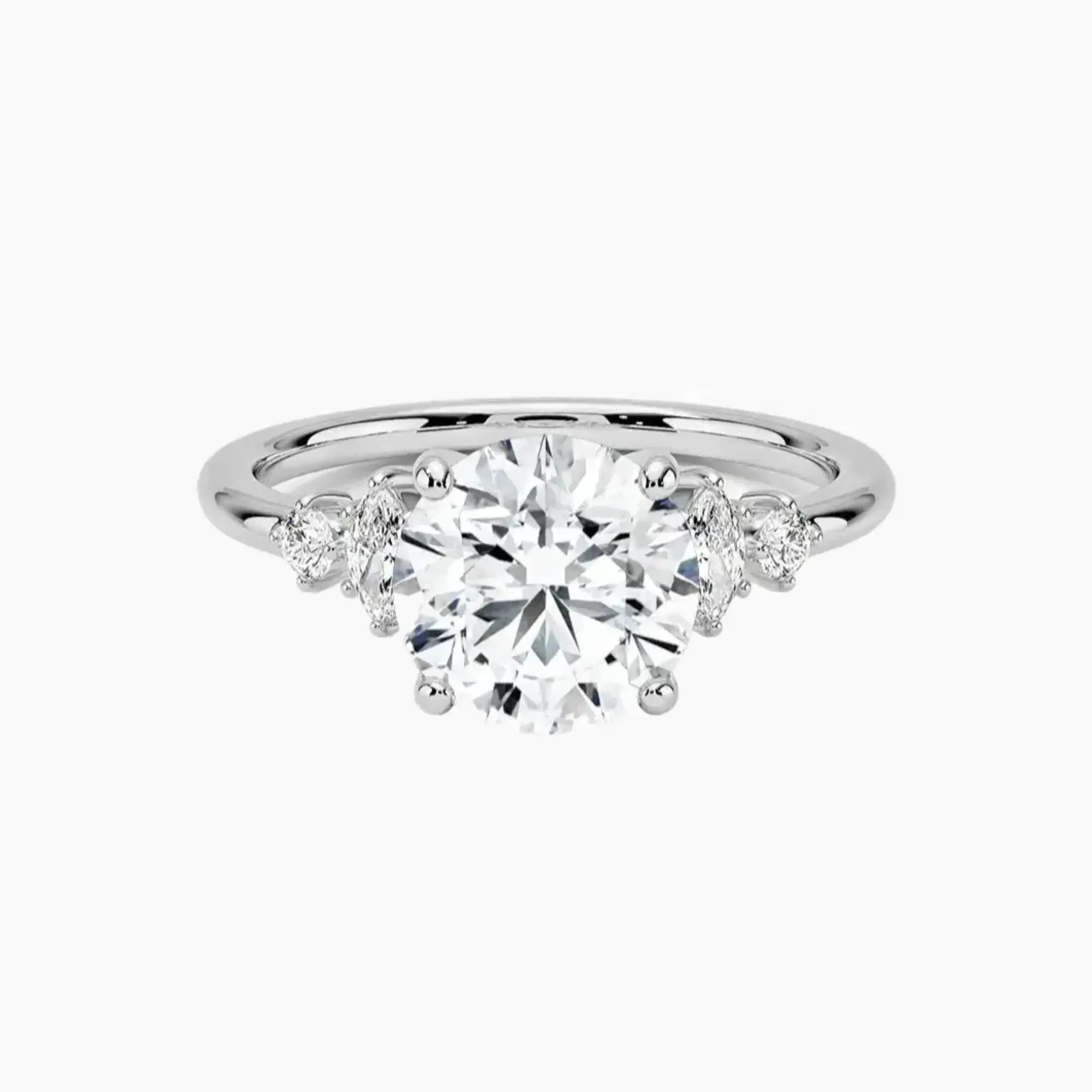 OBSER268 - Jordana Round engagement ring setting view 1