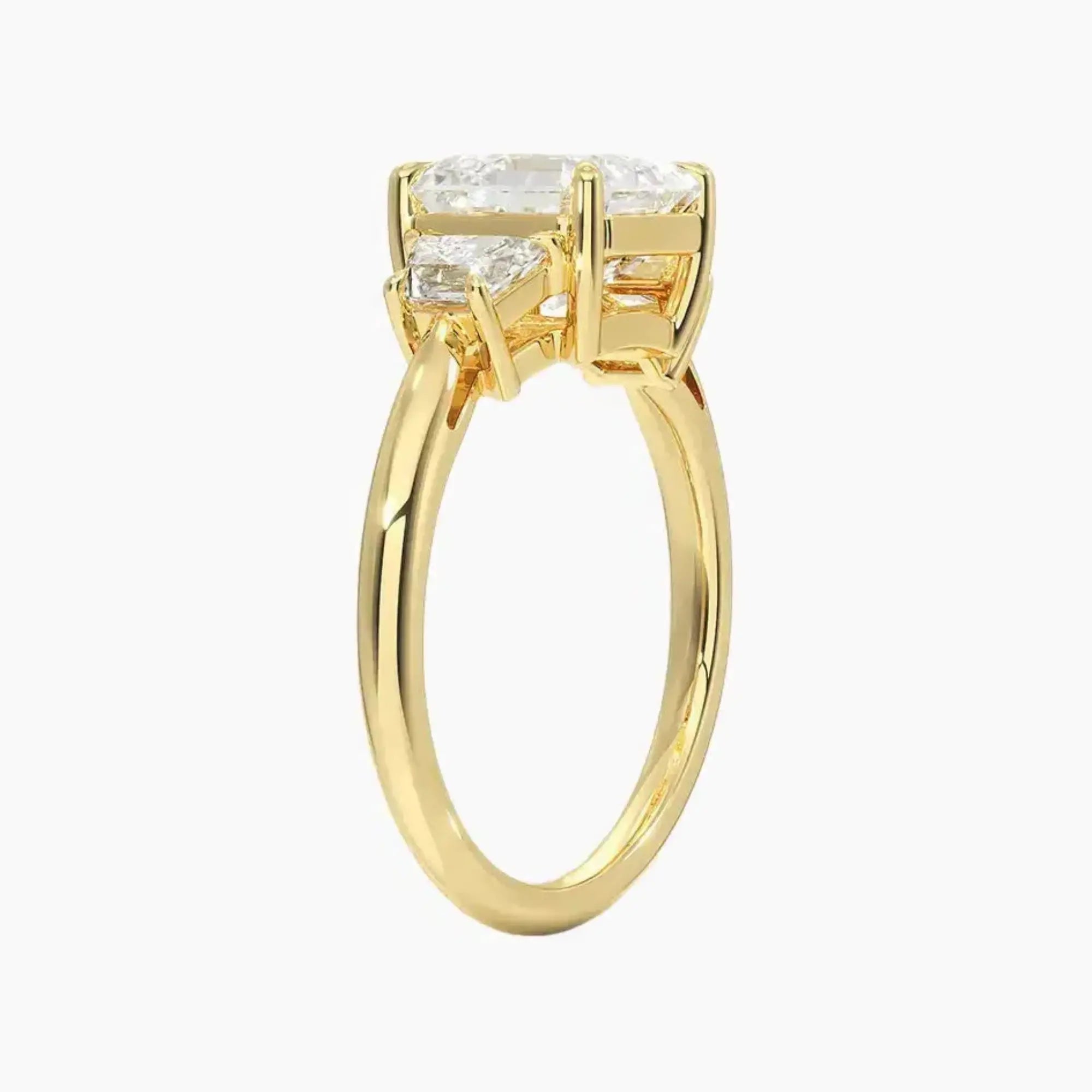 OBSER574 - Oriana Three Stone Asscher engagement ring setting view 8