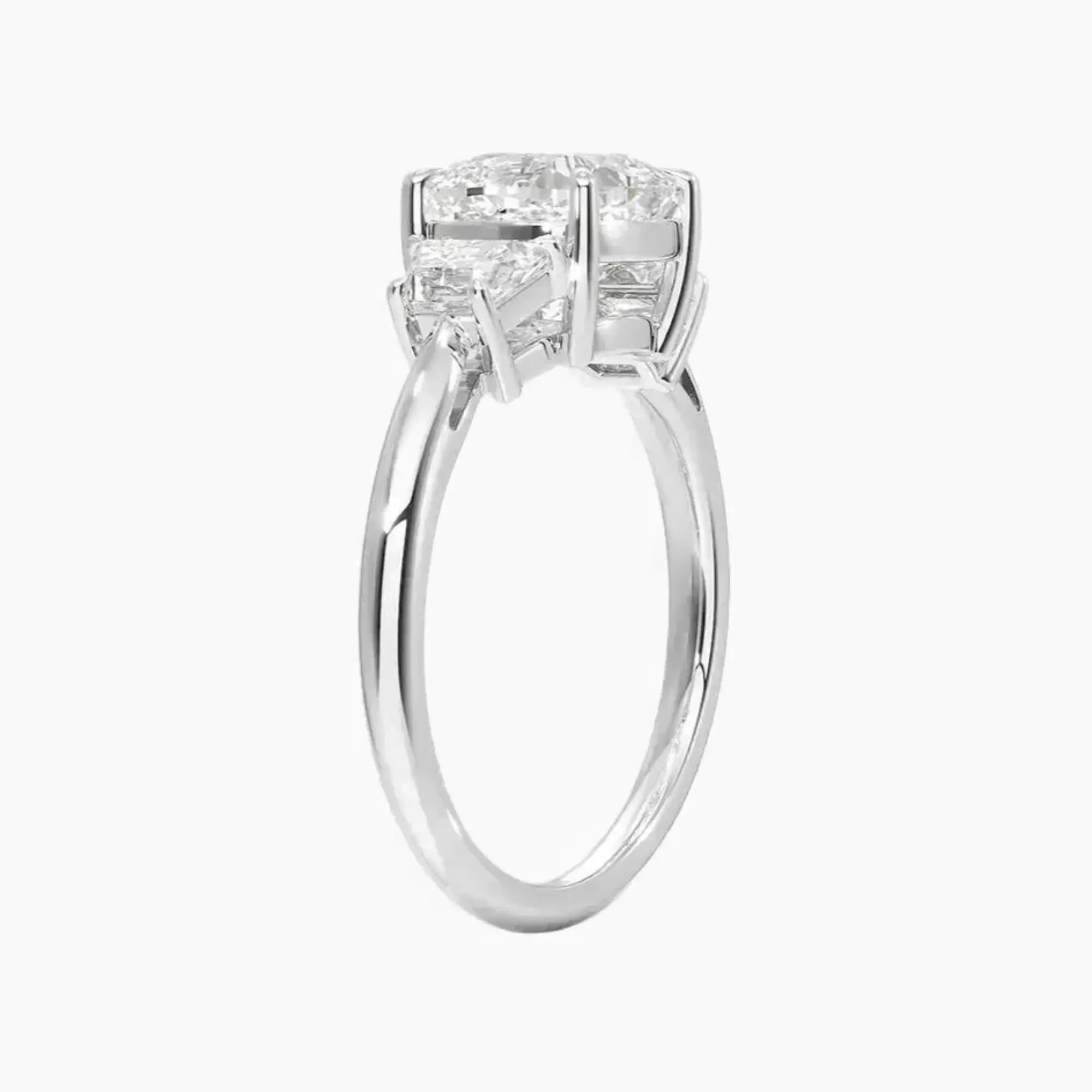 OBSER577 - Oriana Three Stone Cushion engagement ring setting view 2