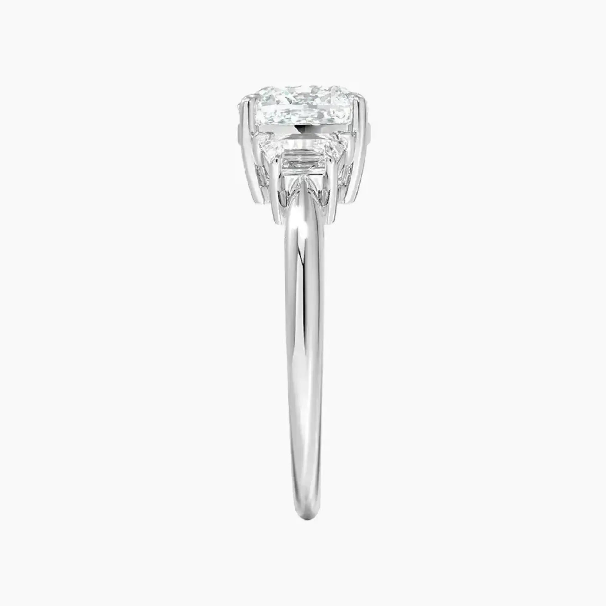 OBSER577 - Oriana Three Stone Cushion engagement ring setting view 3