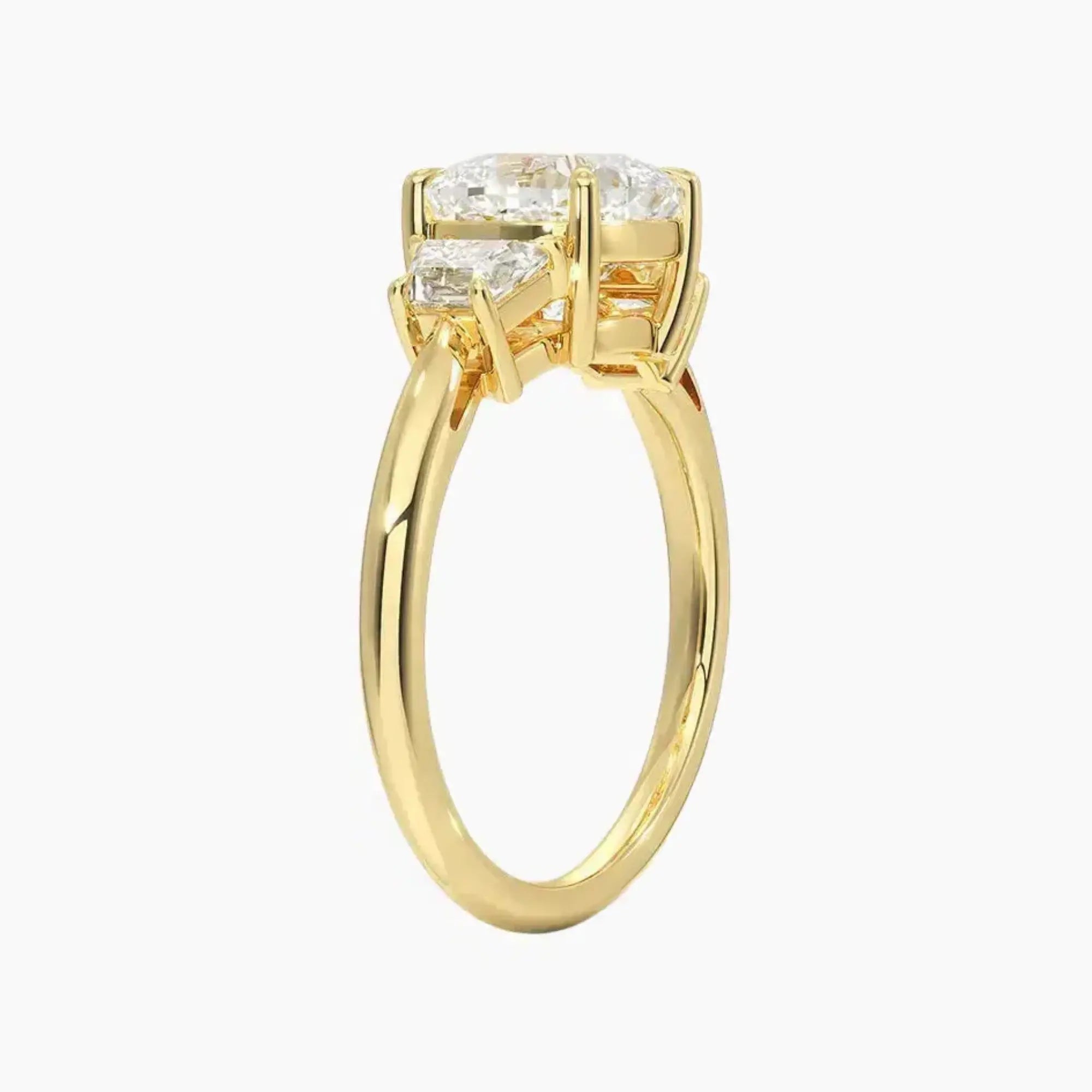 OBSER577 - Oriana Three Stone Cushion engagement ring setting view 8