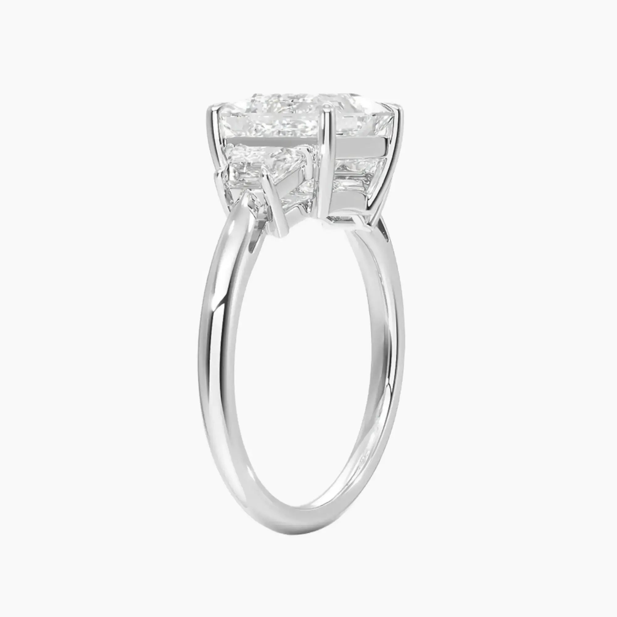 OBSER576 - Oriana Three Stone Princess engagement ring setting view 2