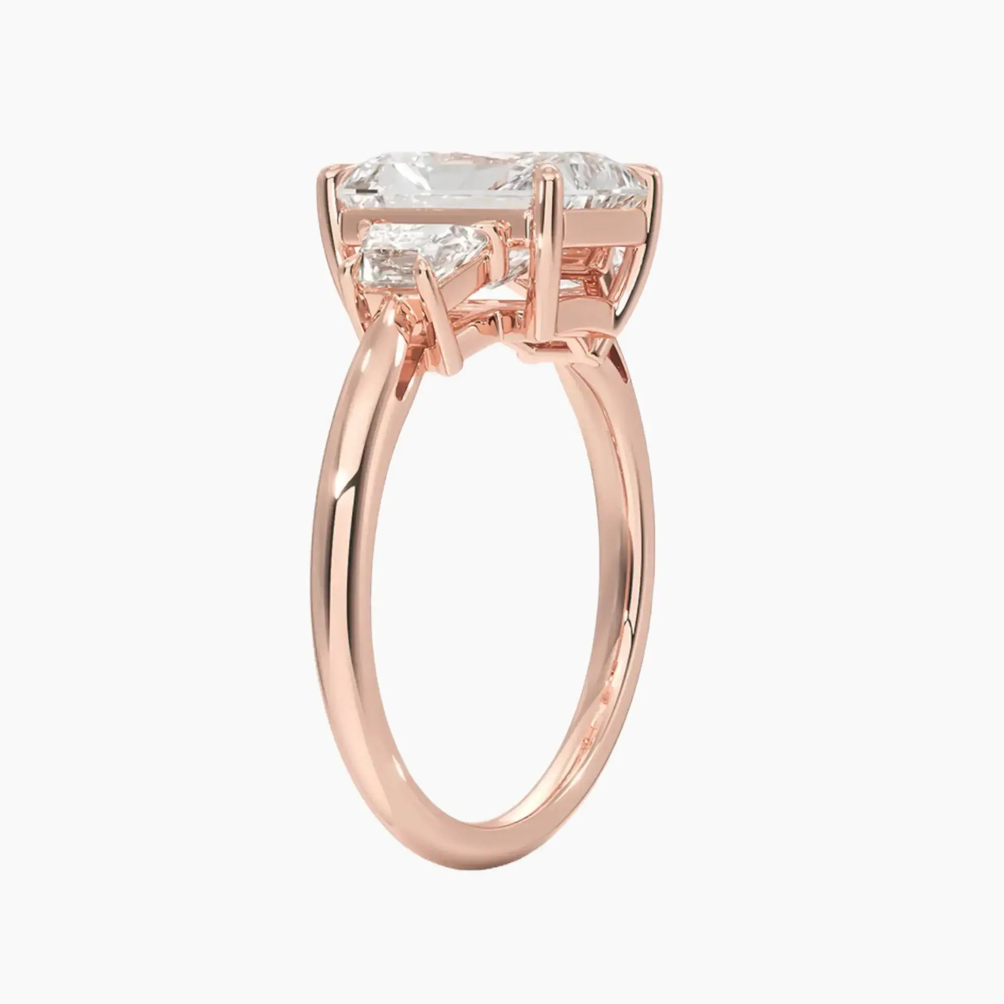 OBSER181 - Oriana Three Stone Radiant engagement ring setting view 5