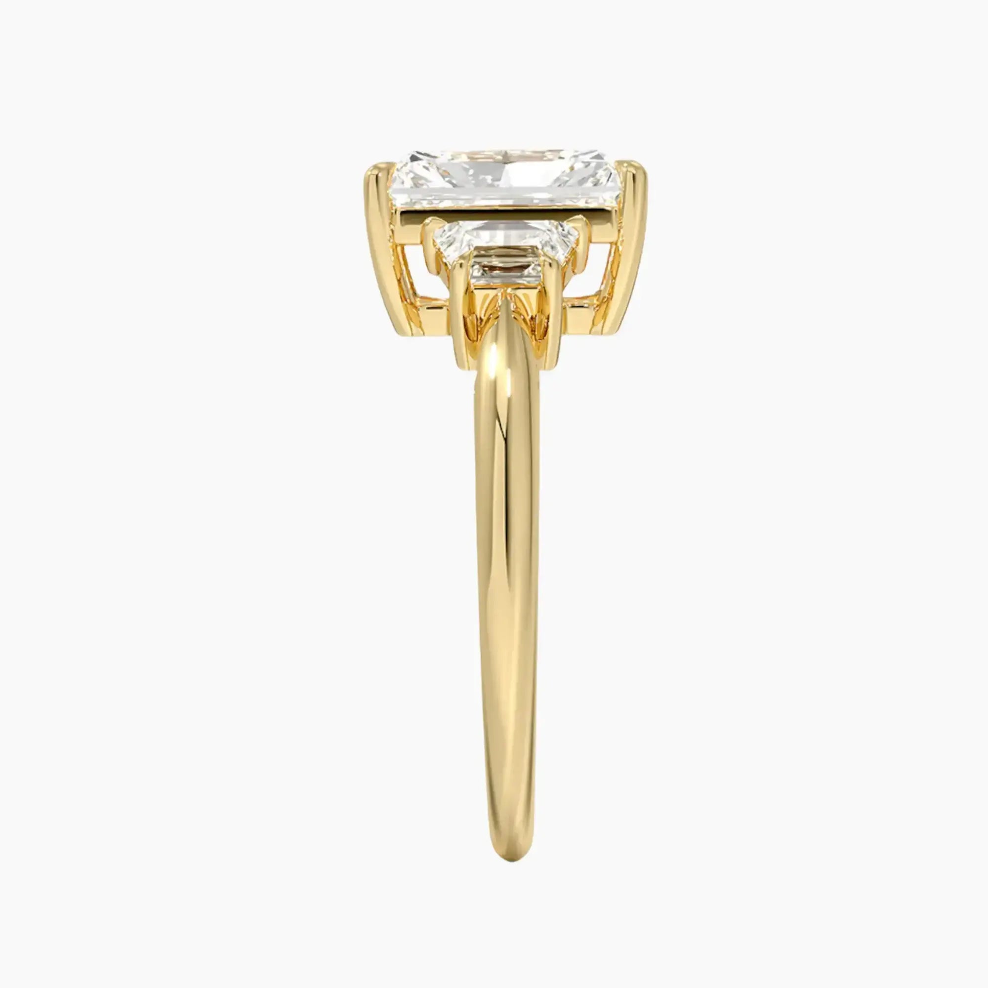 OBSER181 - Oriana Three Stone Radiant engagement ring setting view 9