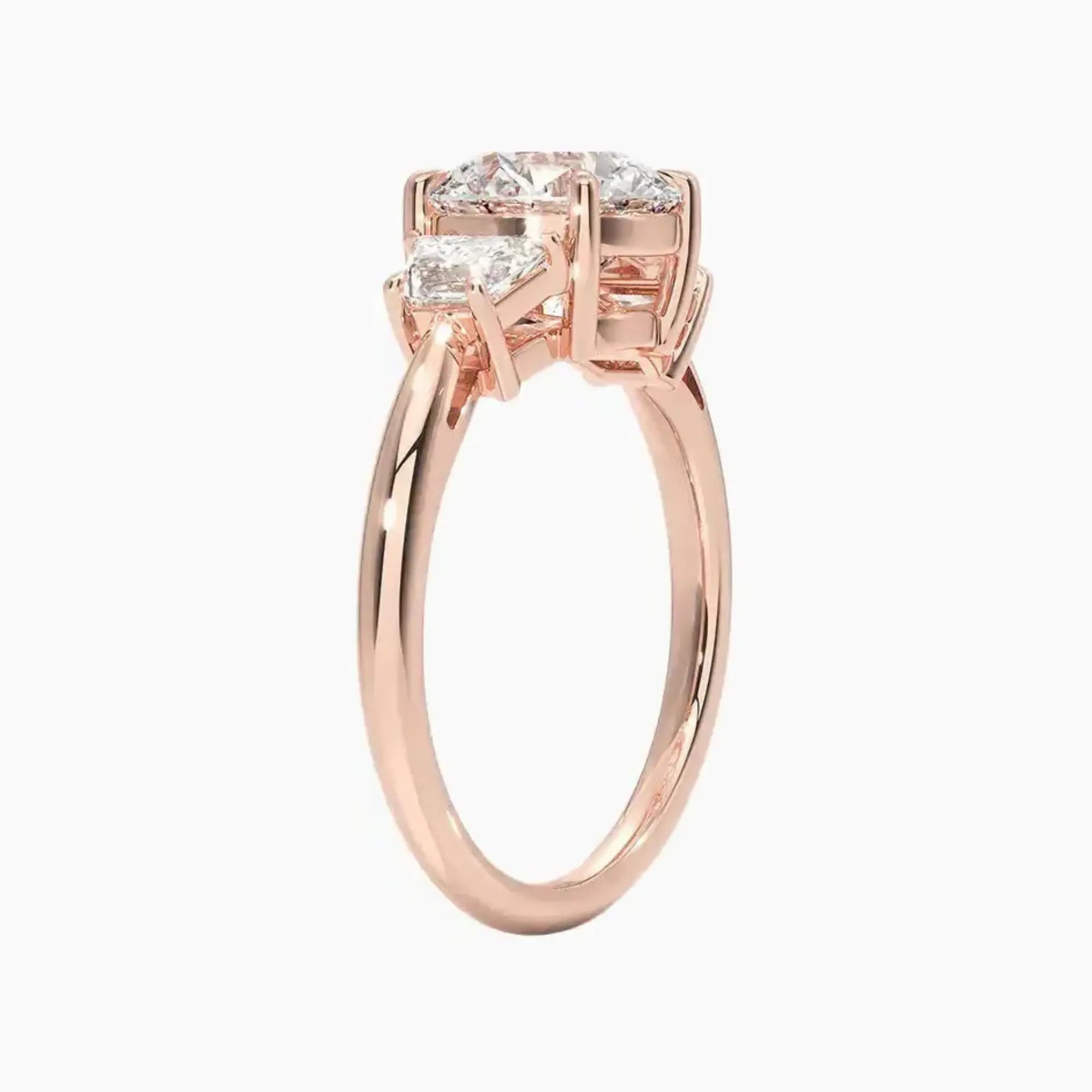 OBSER579 - Oriana Three Stone Round engagement ring setting view 5