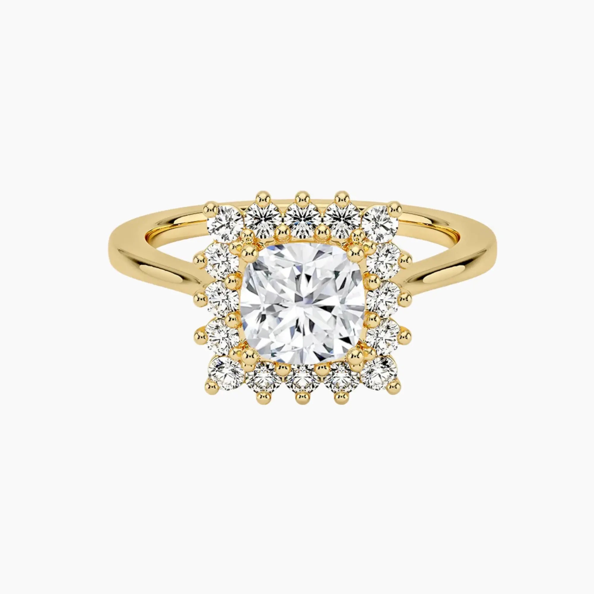 OBSER463 - Soraya Halo Cushion engagement ring setting view 7