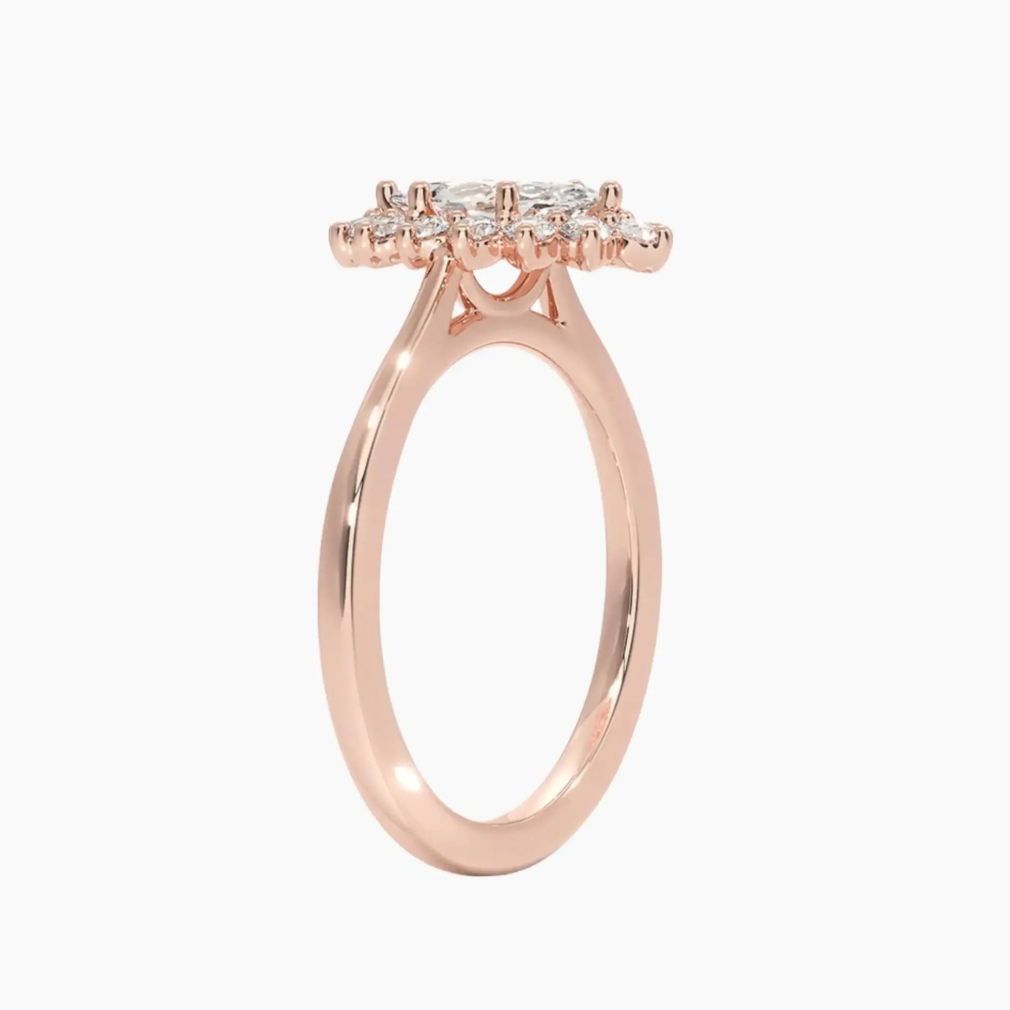OBSER460 - Soraya Halo Marquise engagement ring setting view 5
