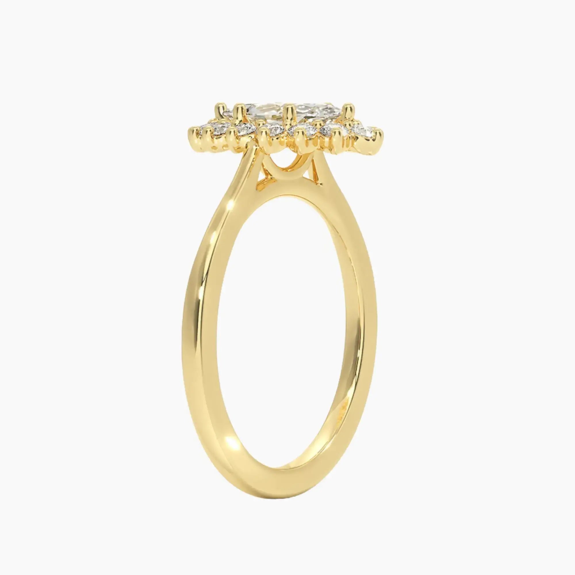 OBSER460 - Soraya Halo Marquise engagement ring setting view 8