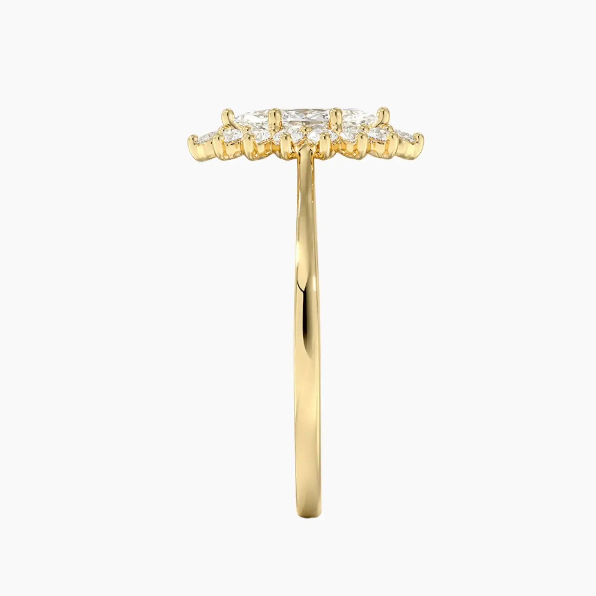 OBSER460 - Soraya Halo Marquise engagement ring setting view 9
