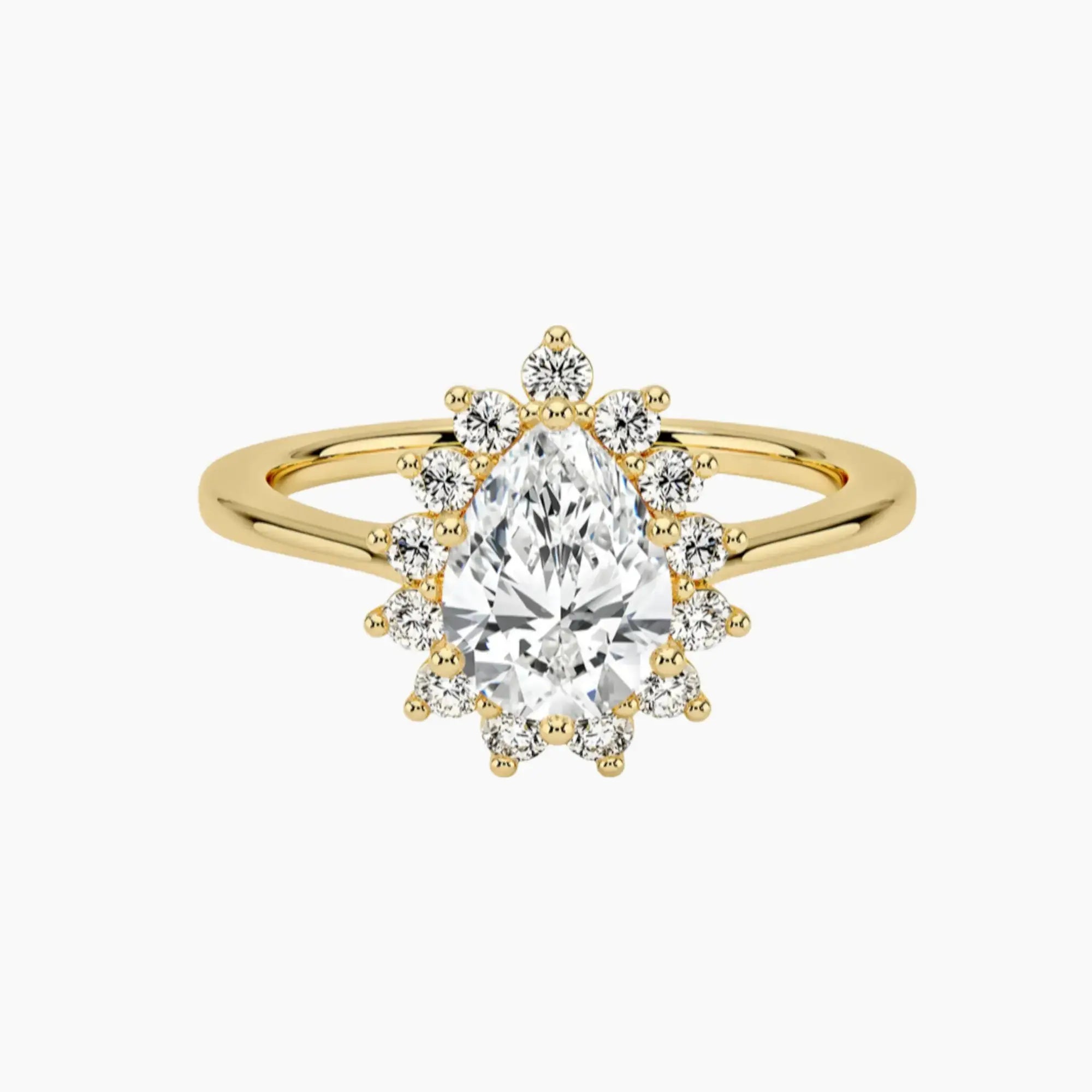 OBSER462 - Soraya Halo Pear engagement ring setting view 7
