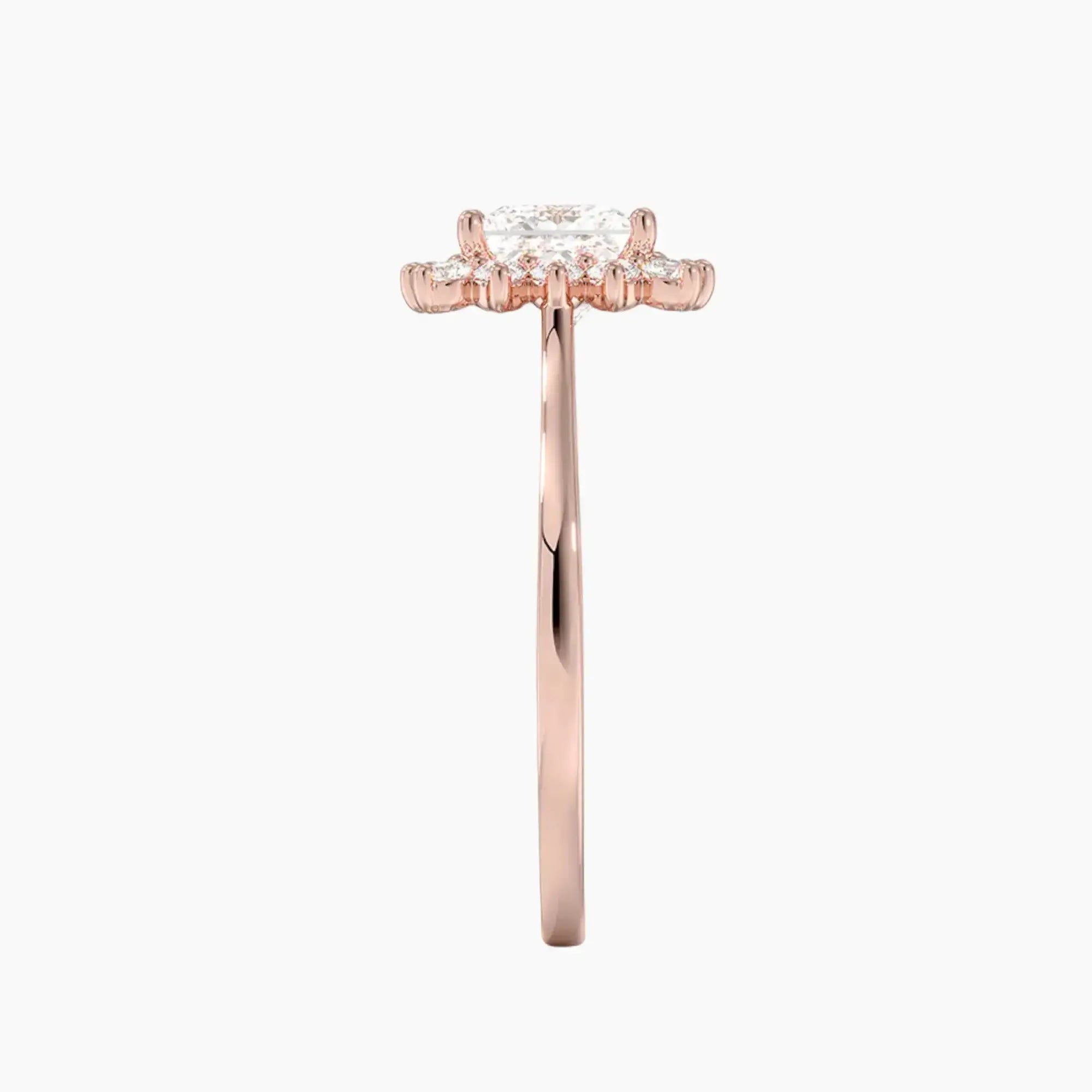 OBSER461 - Soraya Halo Princess engagement ring setting view 6