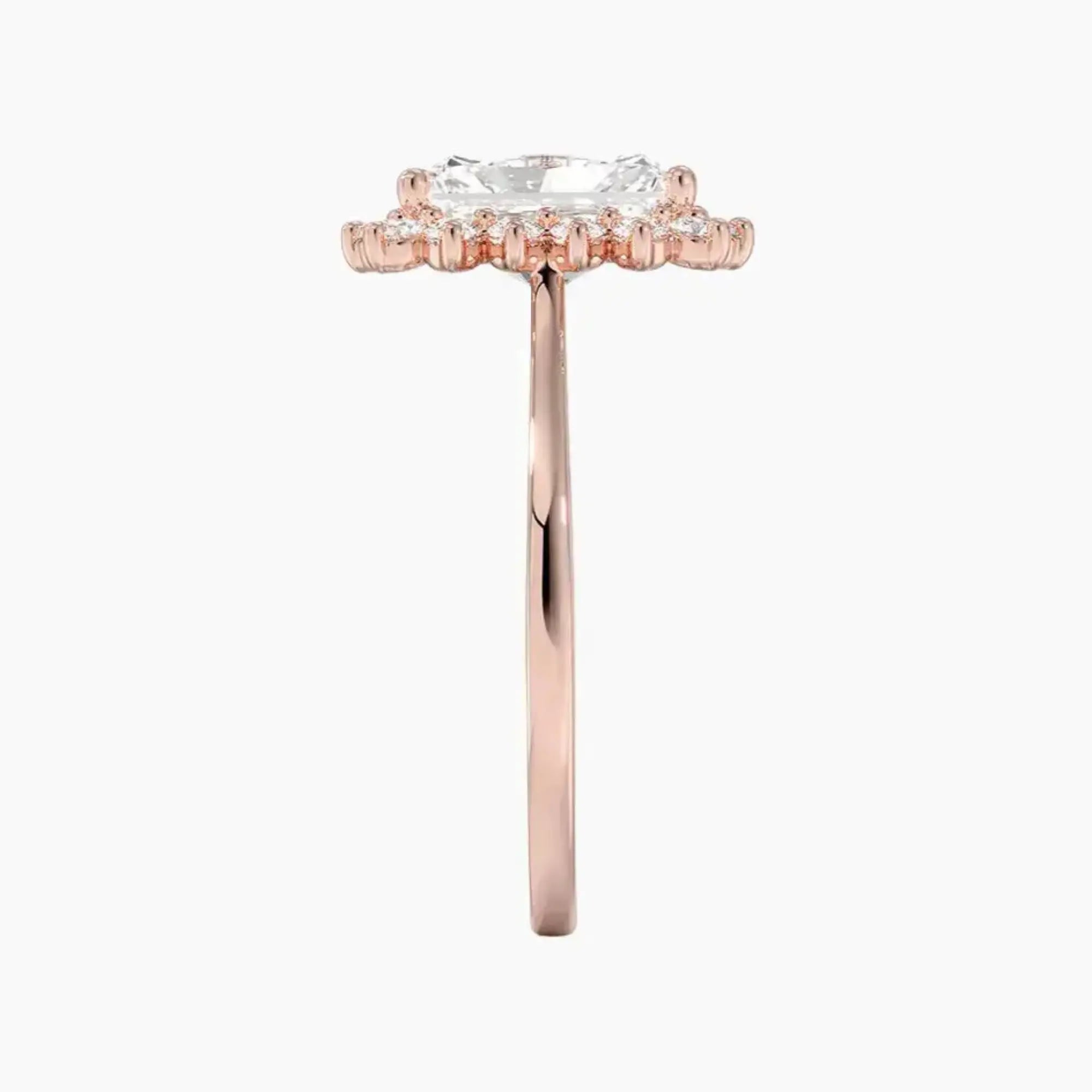 OBSER458 - Soraya Halo Radiant engagement ring setting view 6