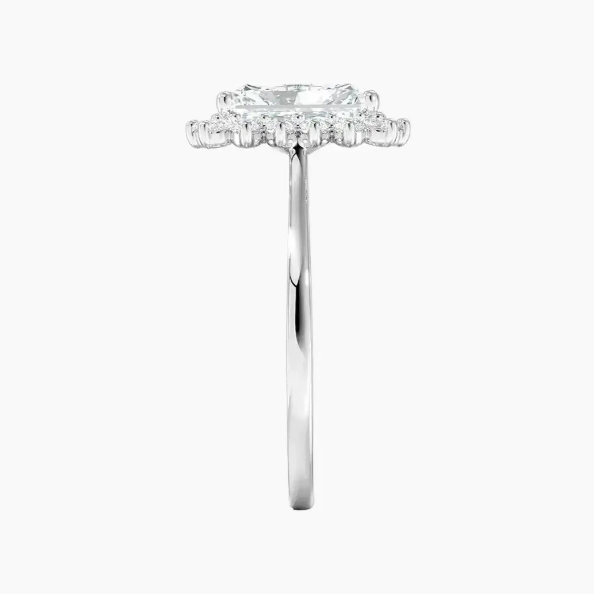OBSER458 - Soraya Halo Radiant engagement ring setting view 3