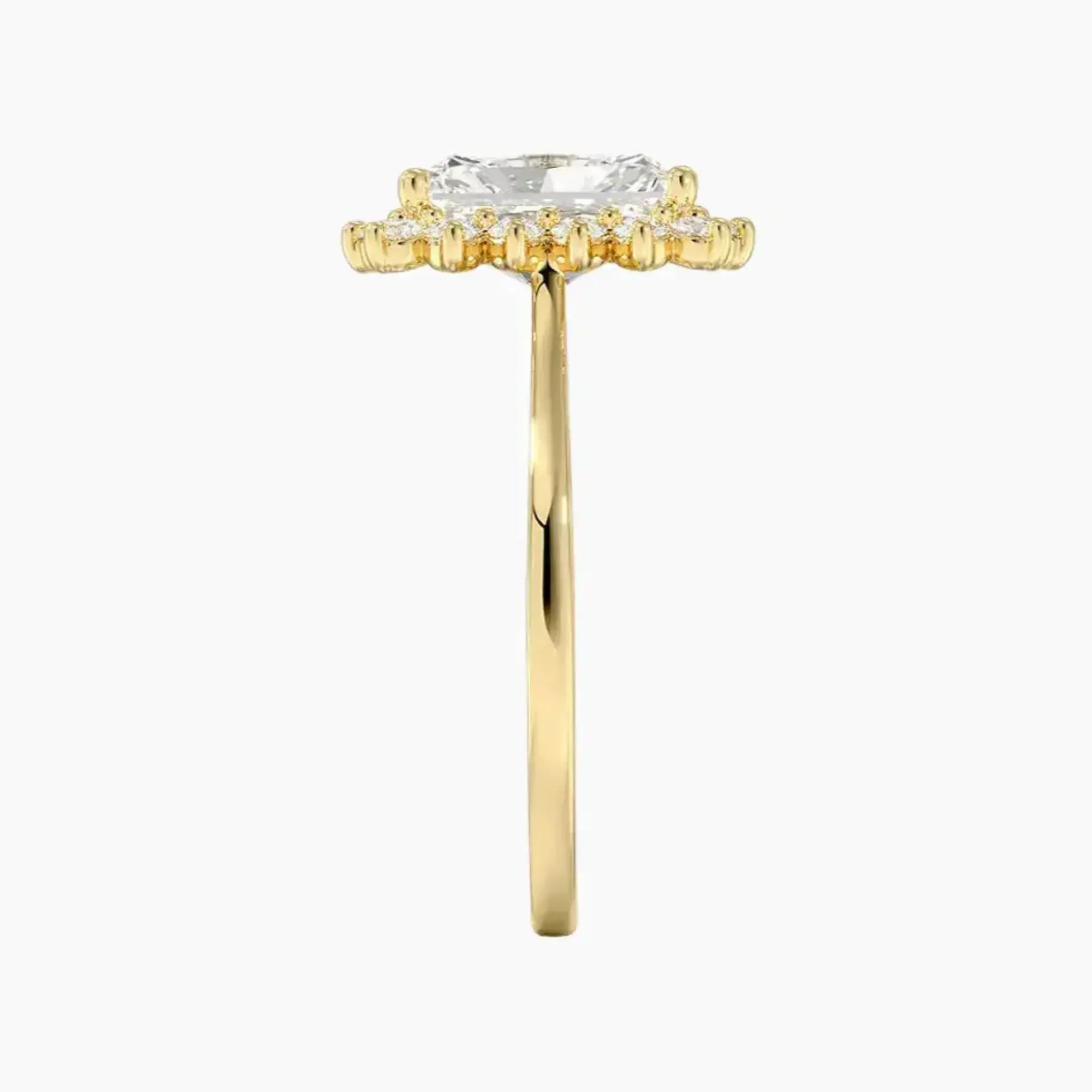 OBSER458 - Soraya Halo Radiant engagement ring setting view 9