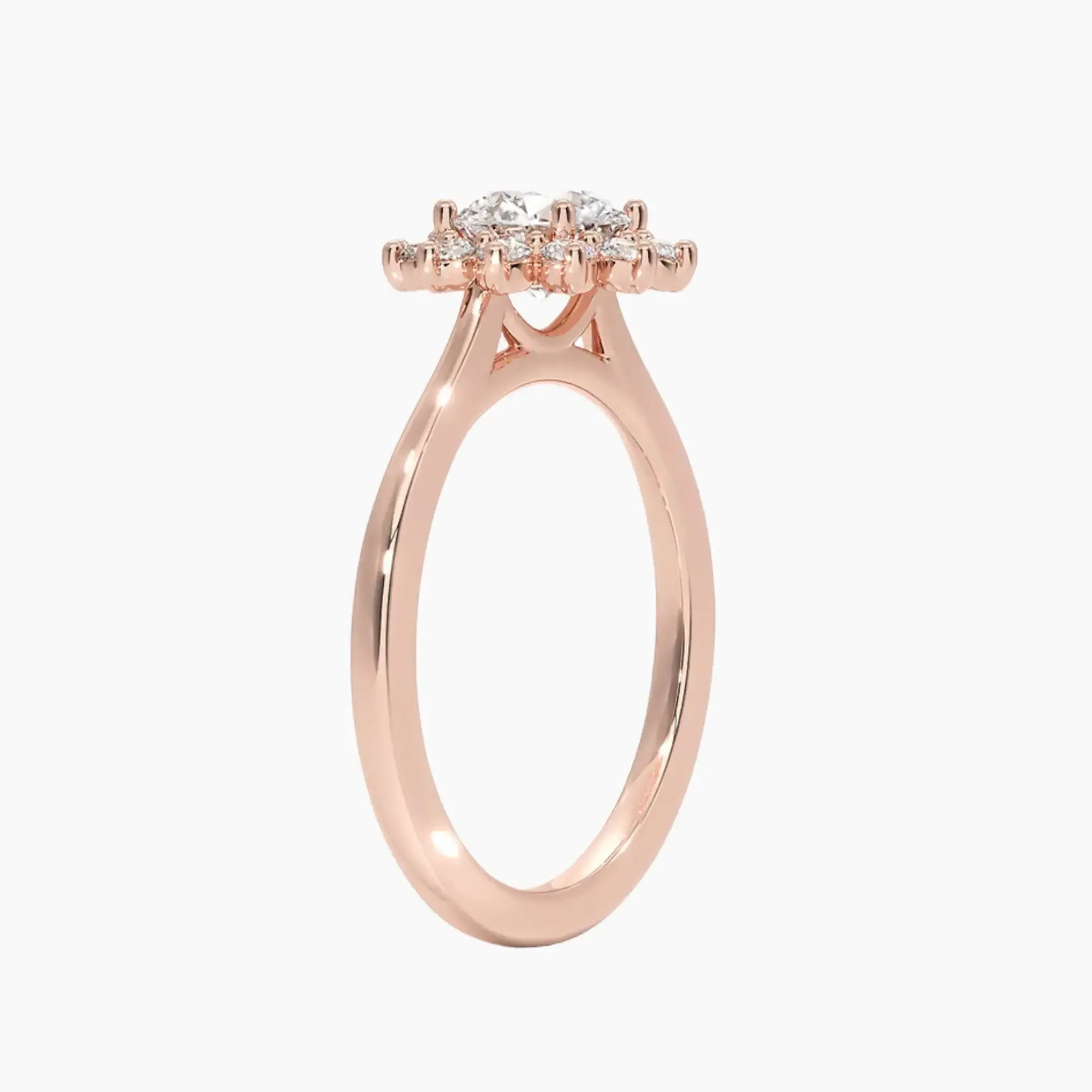 OBSER465 - Soraya Halo Round engagement ring setting view 5