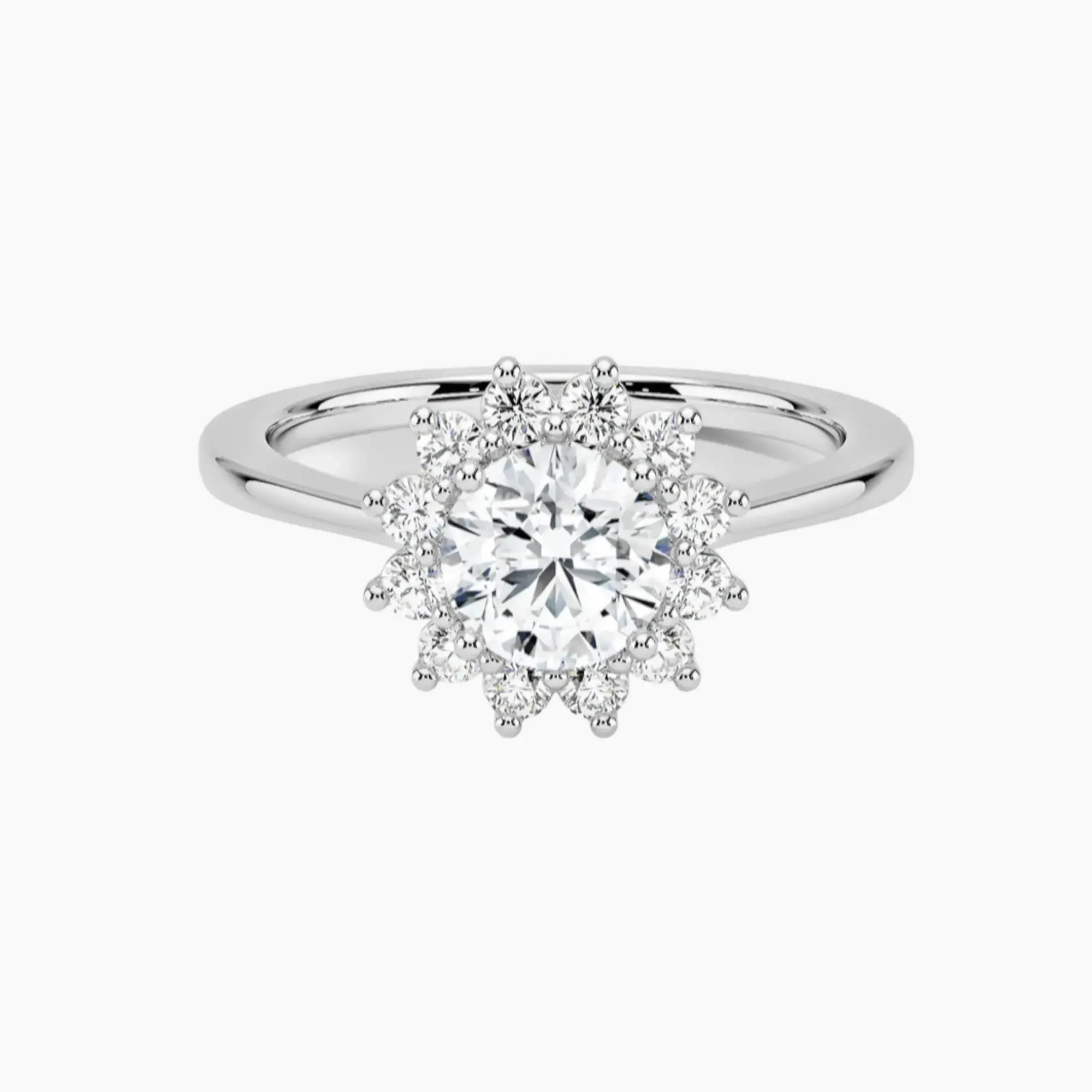 OBSER465 - Soraya Halo Round engagement ring setting view 1