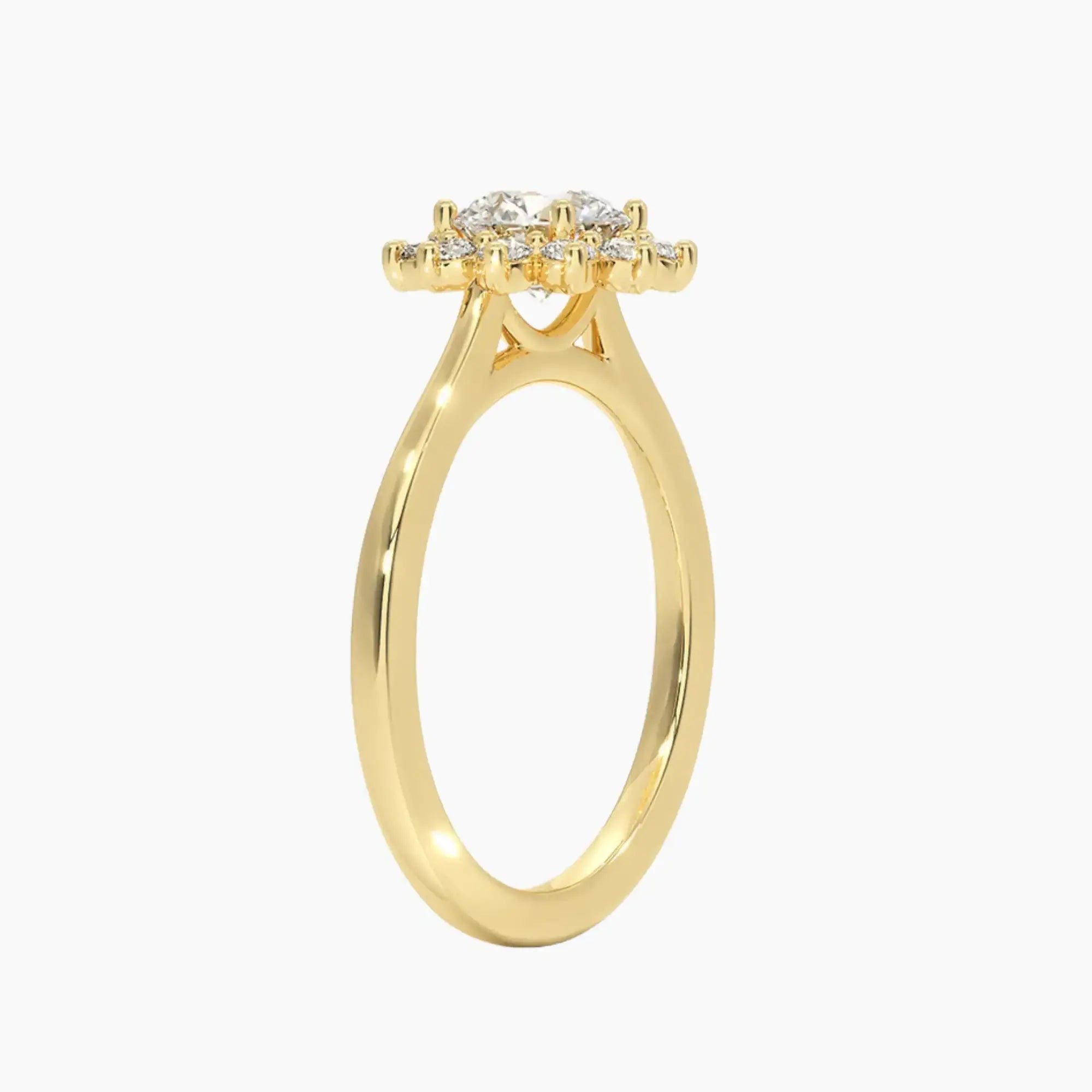 OBSER465 - Soraya Halo Round engagement ring setting view 8