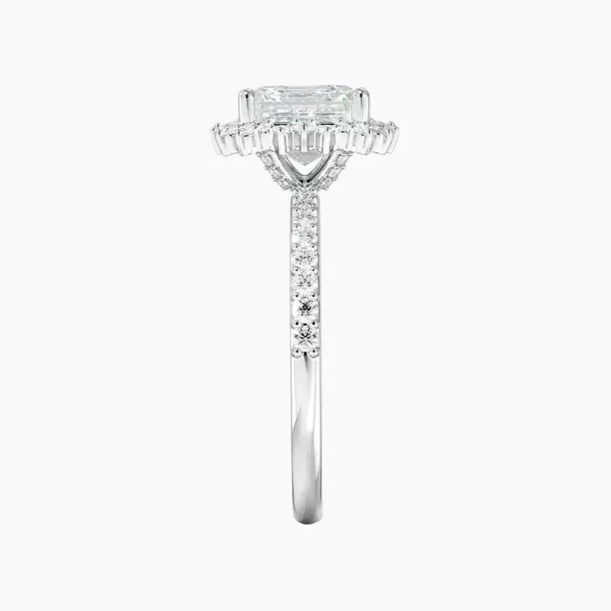 OBSER405 - Coraline Halo Asscher engagement ring setting view 3