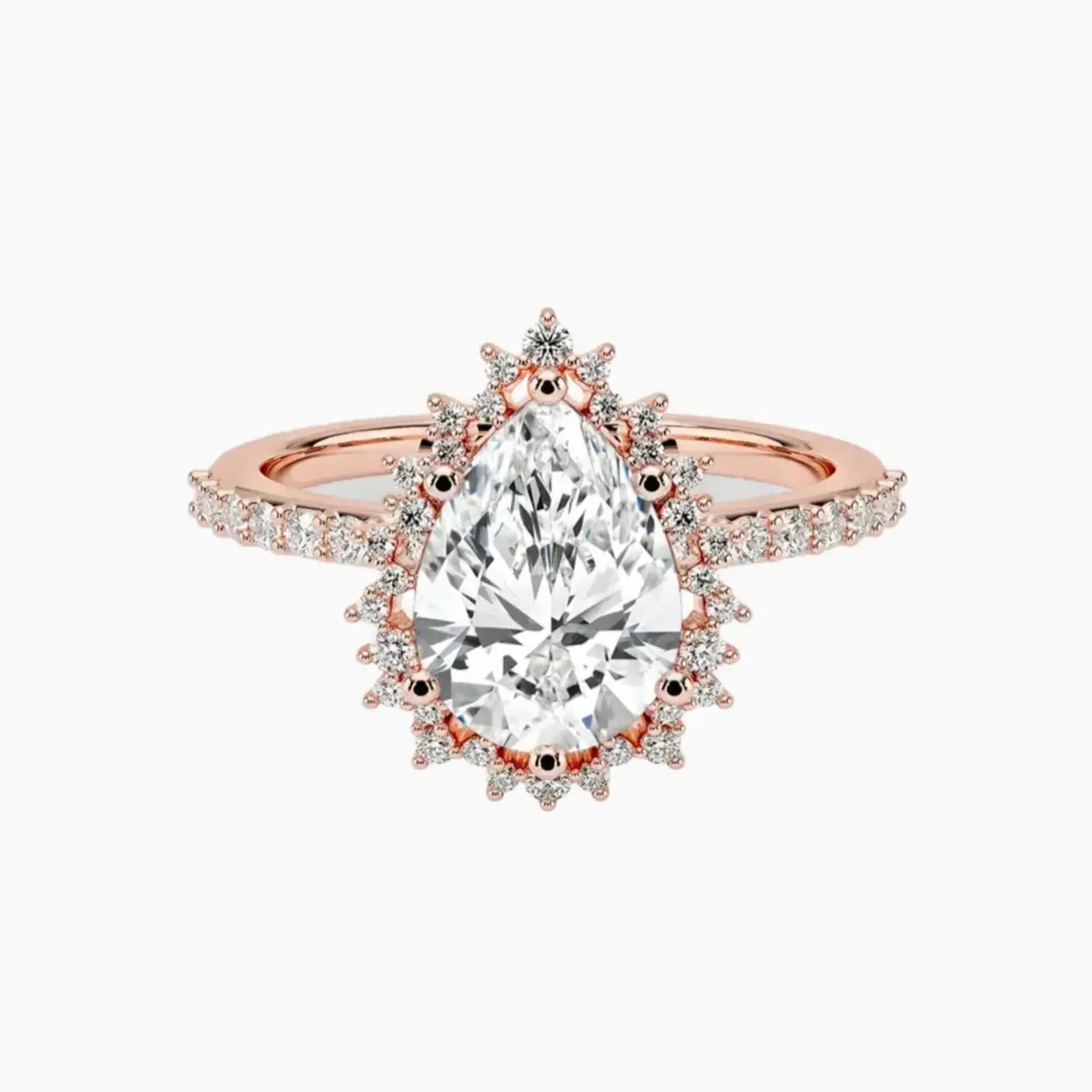 OBSER407 - Coraline Halo Pear engagement ring setting view 4